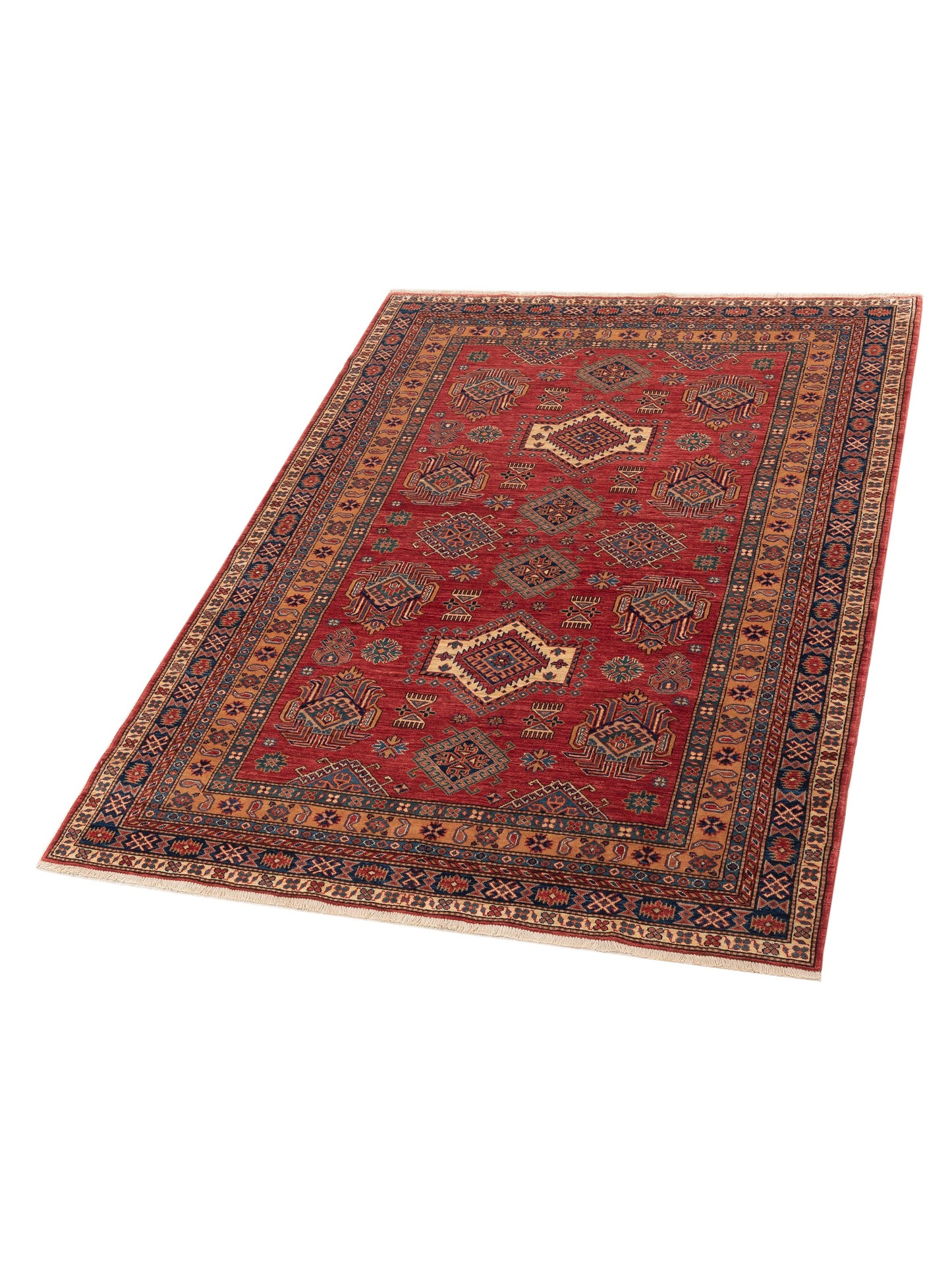 Kars 146084 Red Navy 6.2x8 Hand Knotted Rug