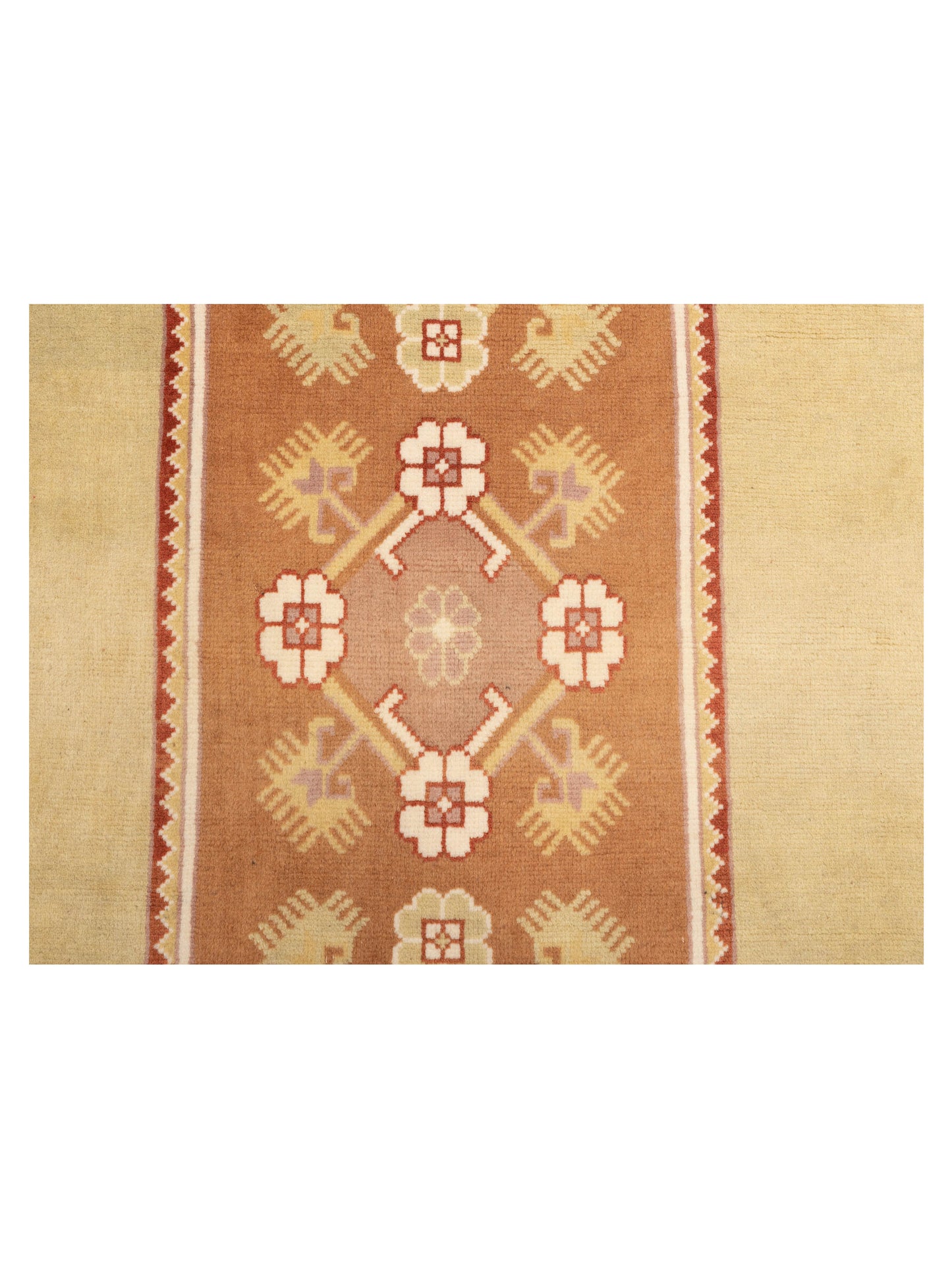 Milas 146097 Brown Gold 3.11x8.6 Hand Knotted Rug