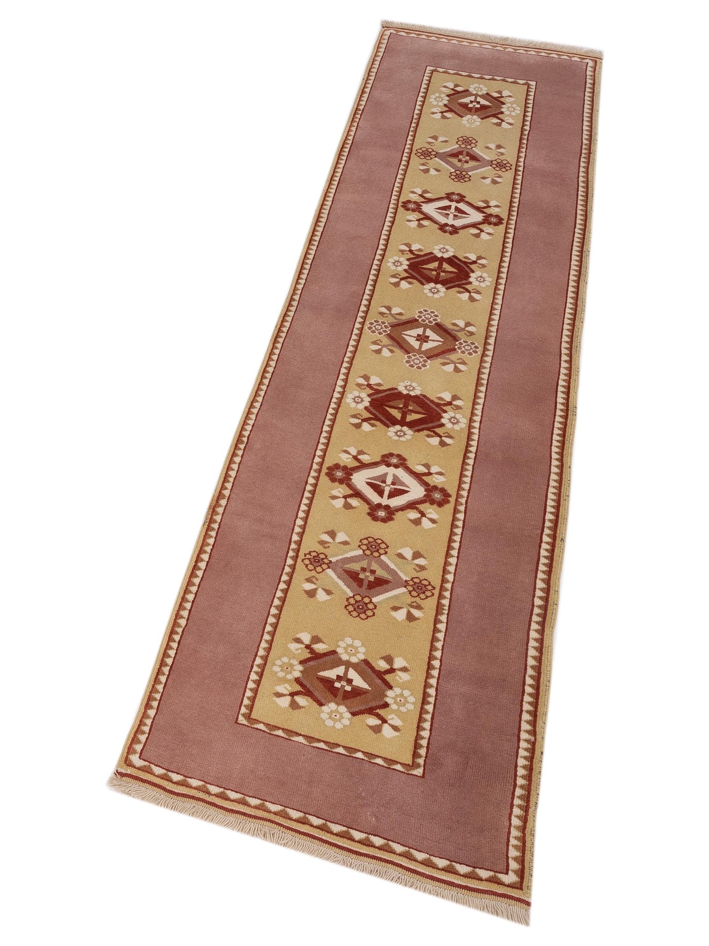 Milas 146099 Gold Purple 2.9x9.10 Hand Knotted Rug