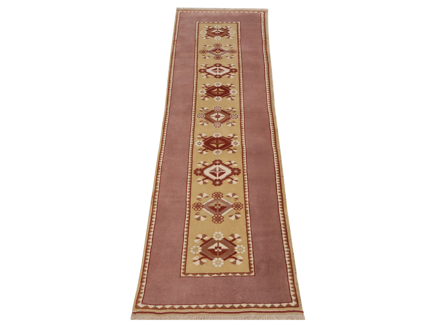 Milas 146099 Gold Purple 2.9x9.10 Hand Knotted Rug