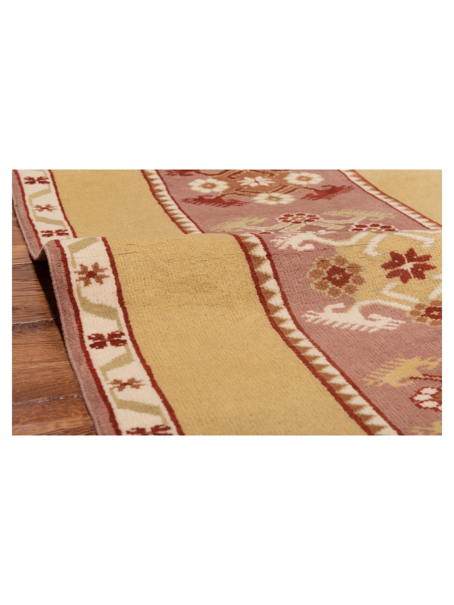 Milas 146103 Purple Gold 2.8x9.10 Hand Knotted Rug