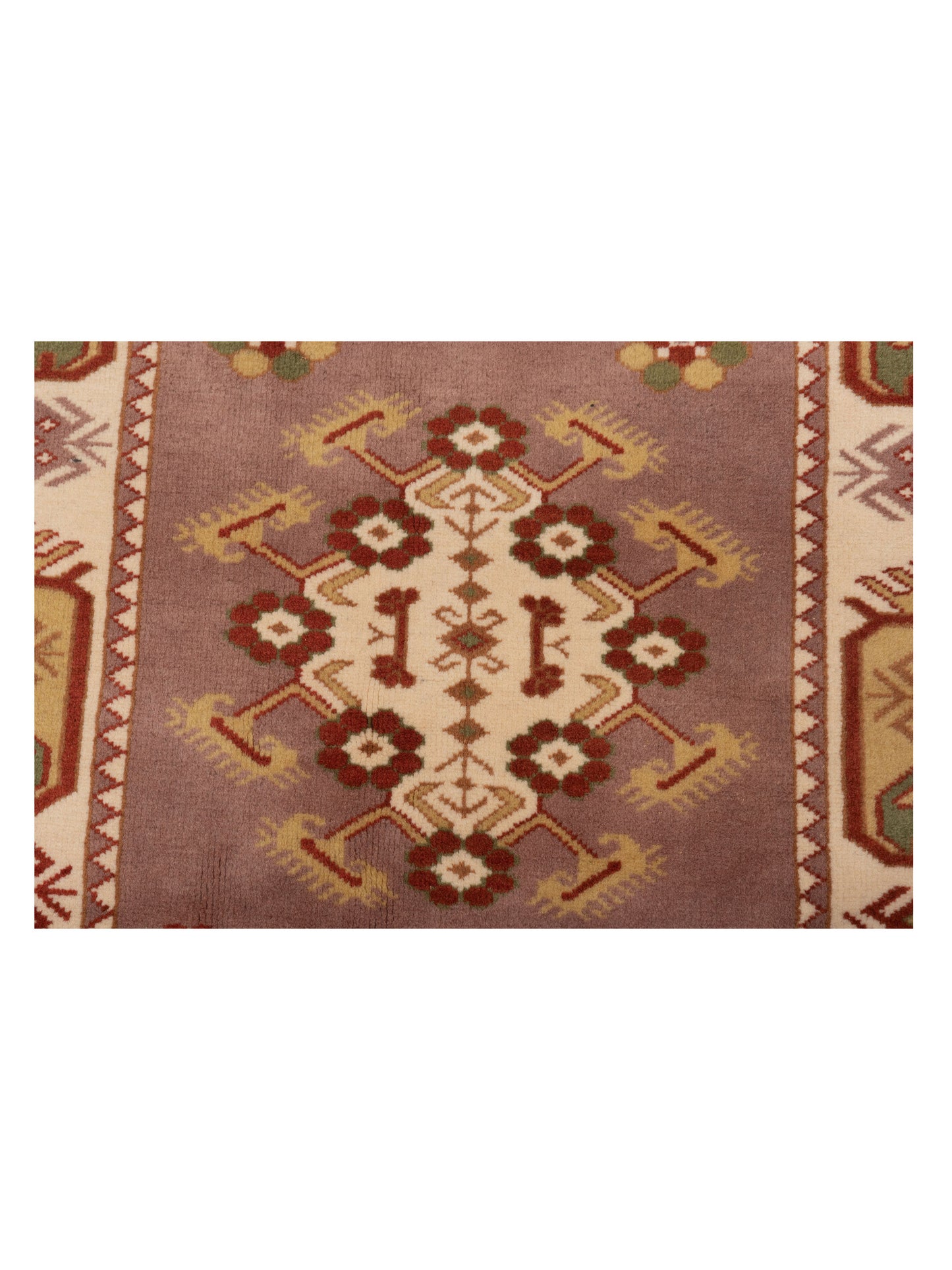 Milas 146105 Brown Gold 6.7x9.2 Hand Knotted Rug