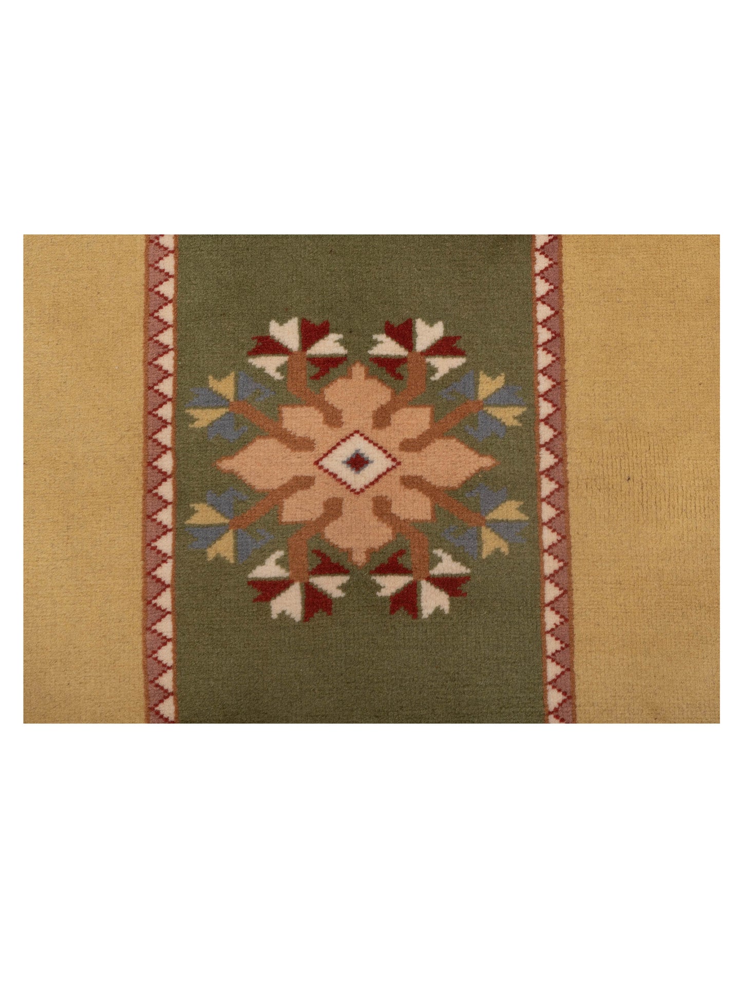 Milas 146110 Green Gold 2.9x10.5 Hand Knotted Rug