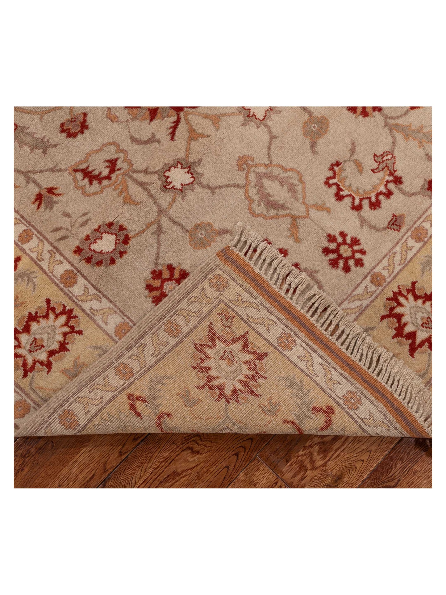 Milas 146111 Beige Gold 5.5x8.8 Hand Knotted Rug