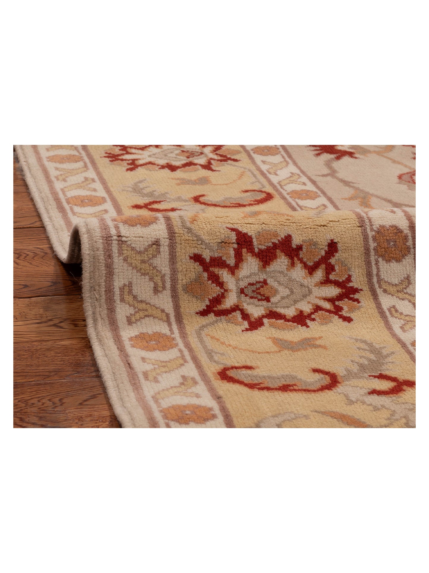 Milas 146111 Beige Gold 5.5x8.8 Hand Knotted Rug
