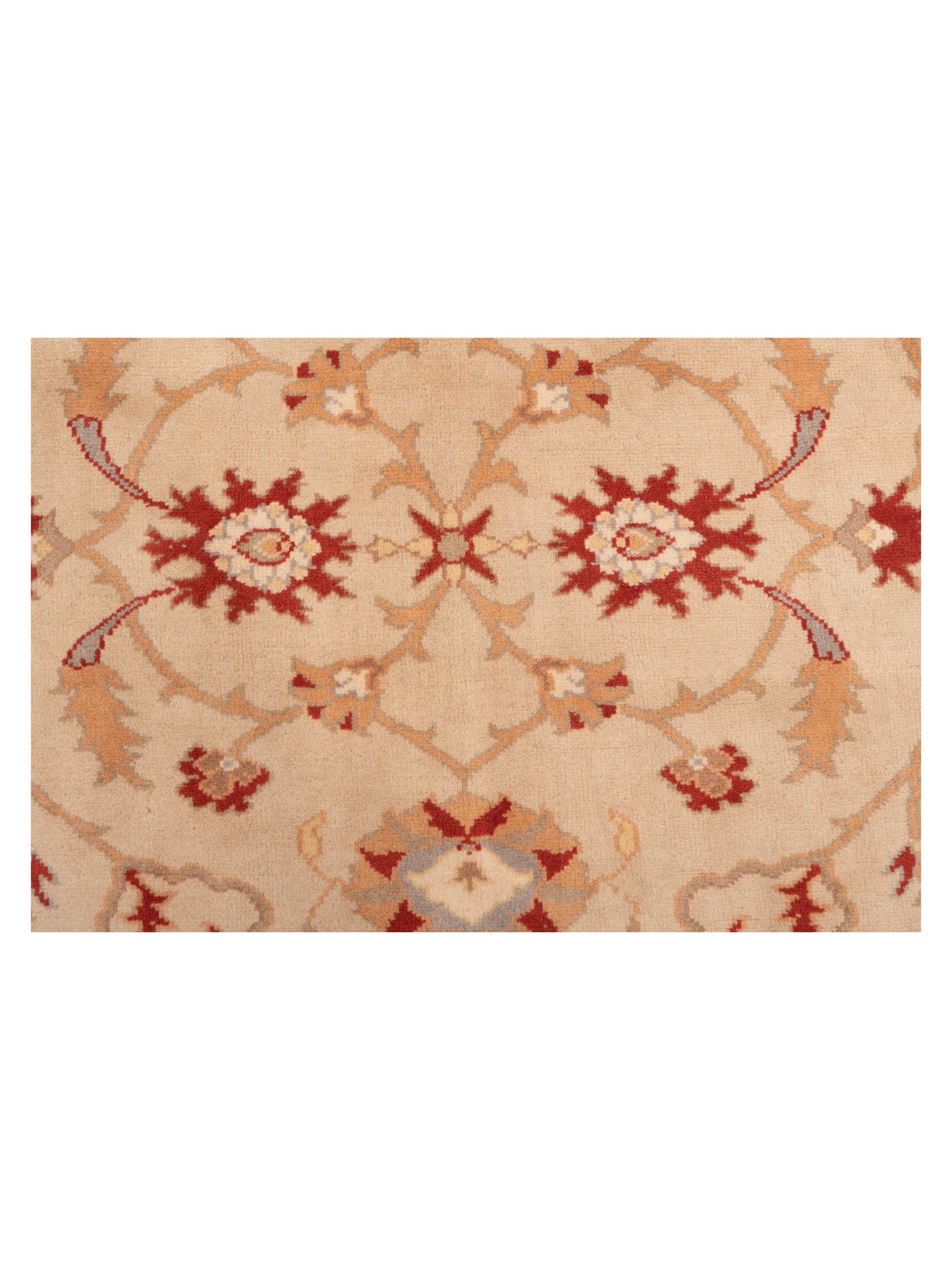 Milas 146113 Beige Gold 5.7x9.7 Hand Knotted Rug