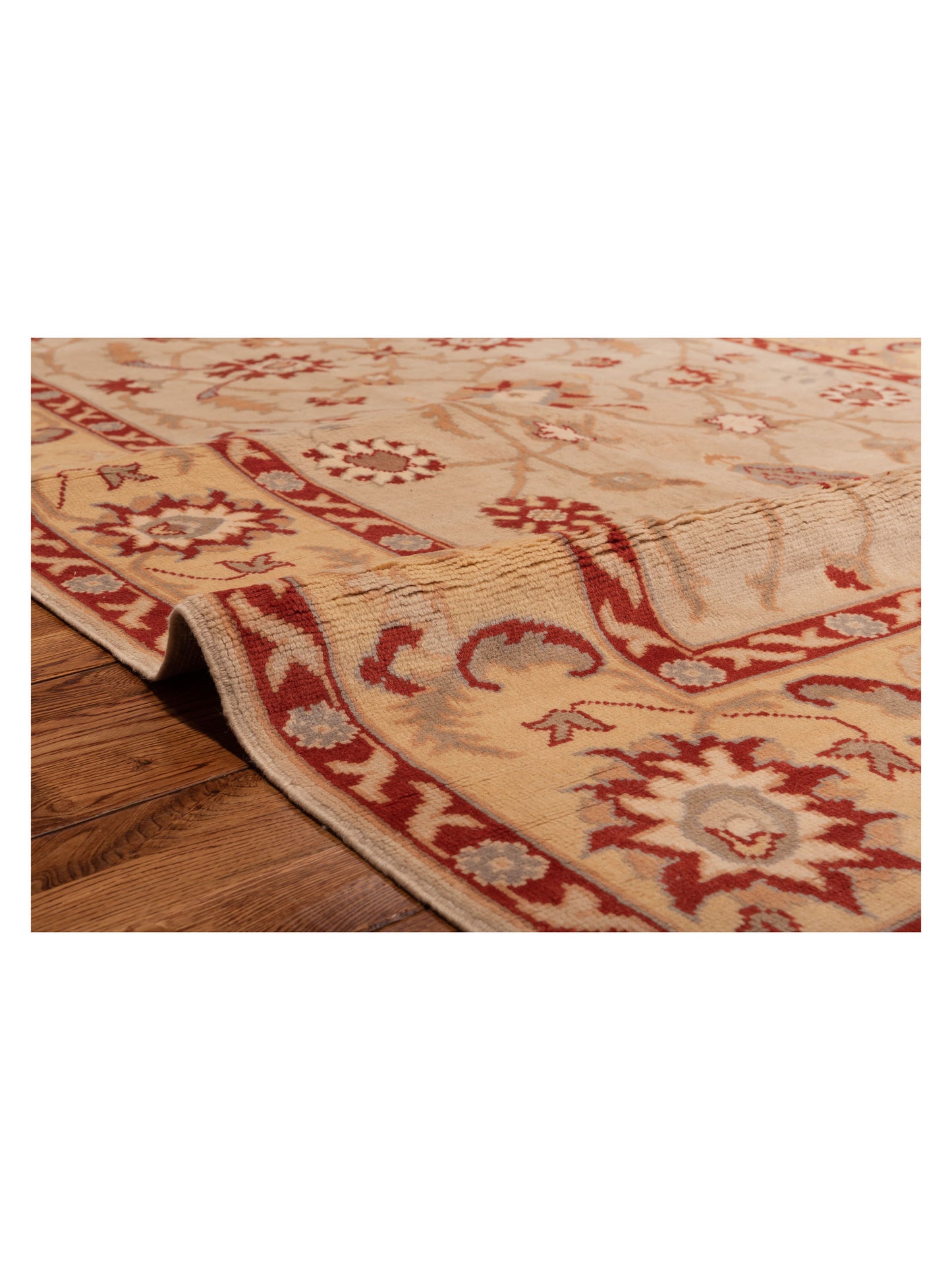 Milas 146113 Beige Gold 5.7x9.7 Hand Knotted Rug