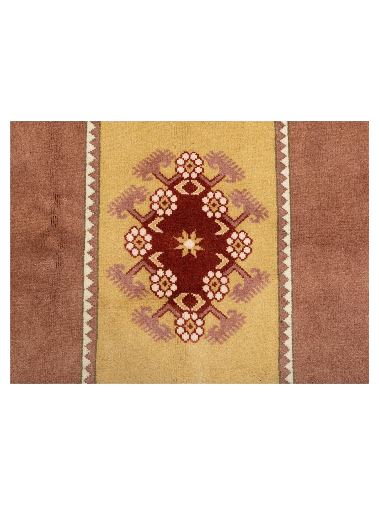 Milas 146114 Gold Green 5.2x8.5 Hand Knotted Rug