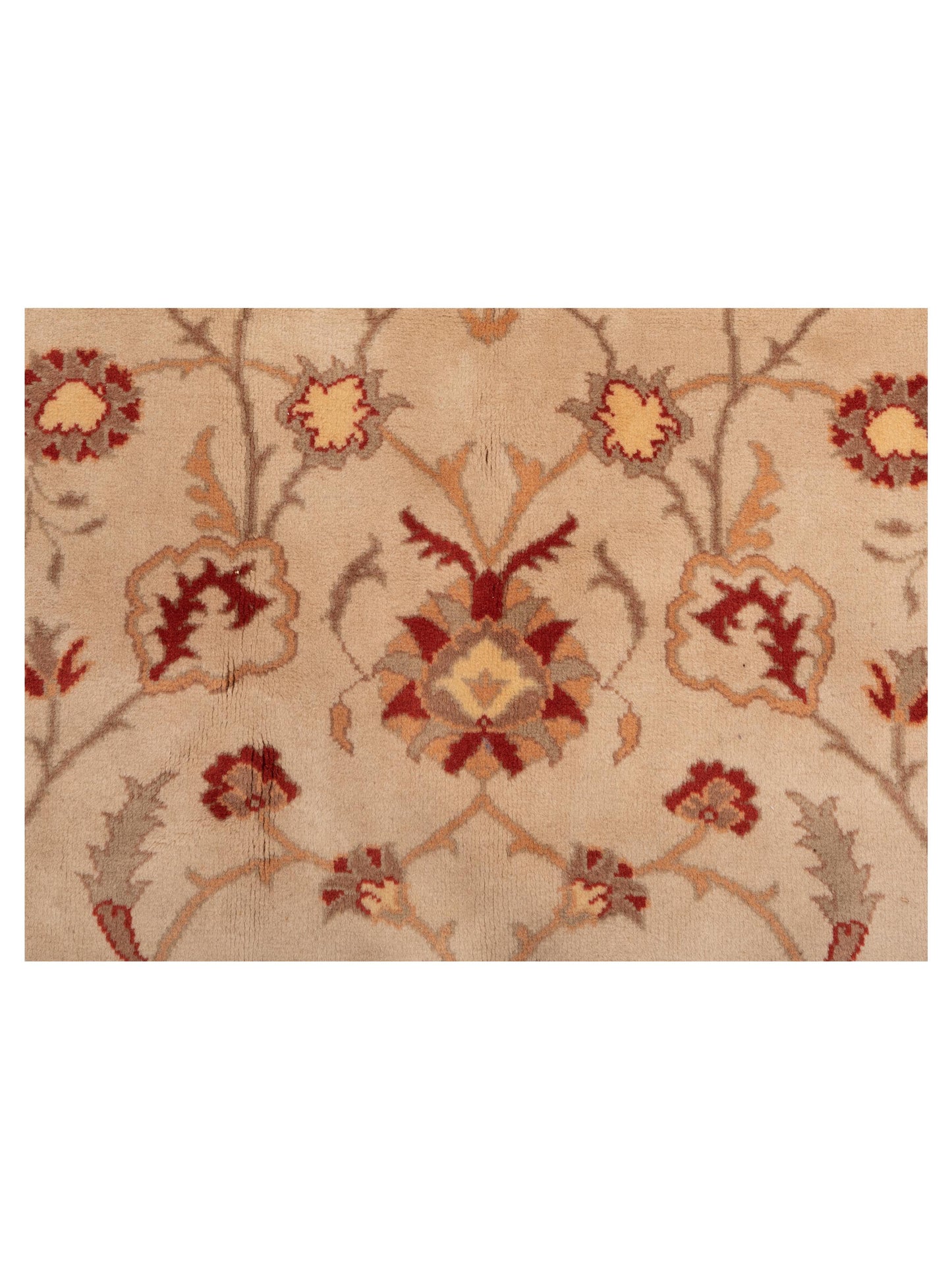 Milas 146115 Beige Brown 5.5x9 Hand Knotted Rug