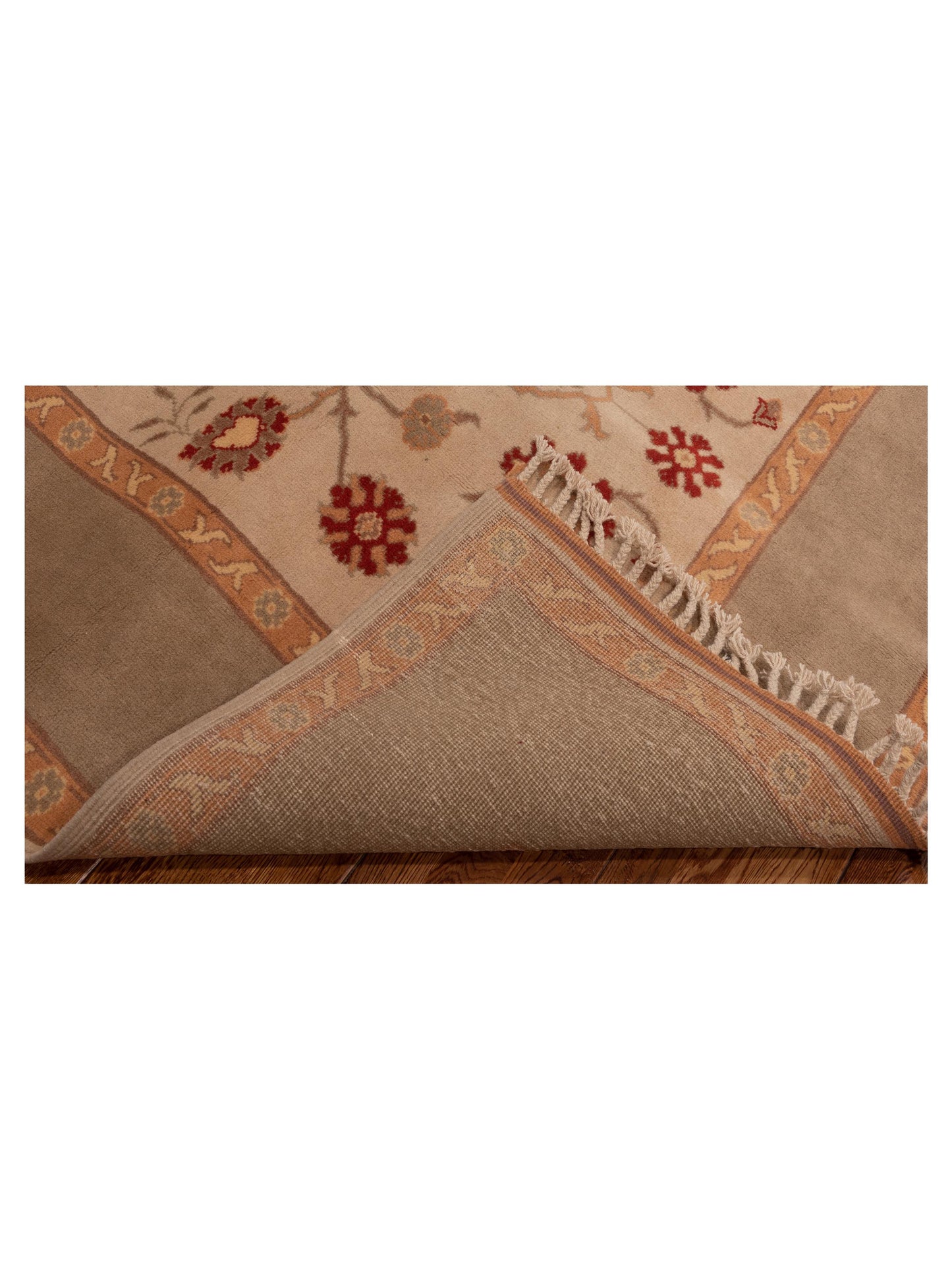 Milas 146115 Beige Brown 5.5x9 Hand Knotted Rug