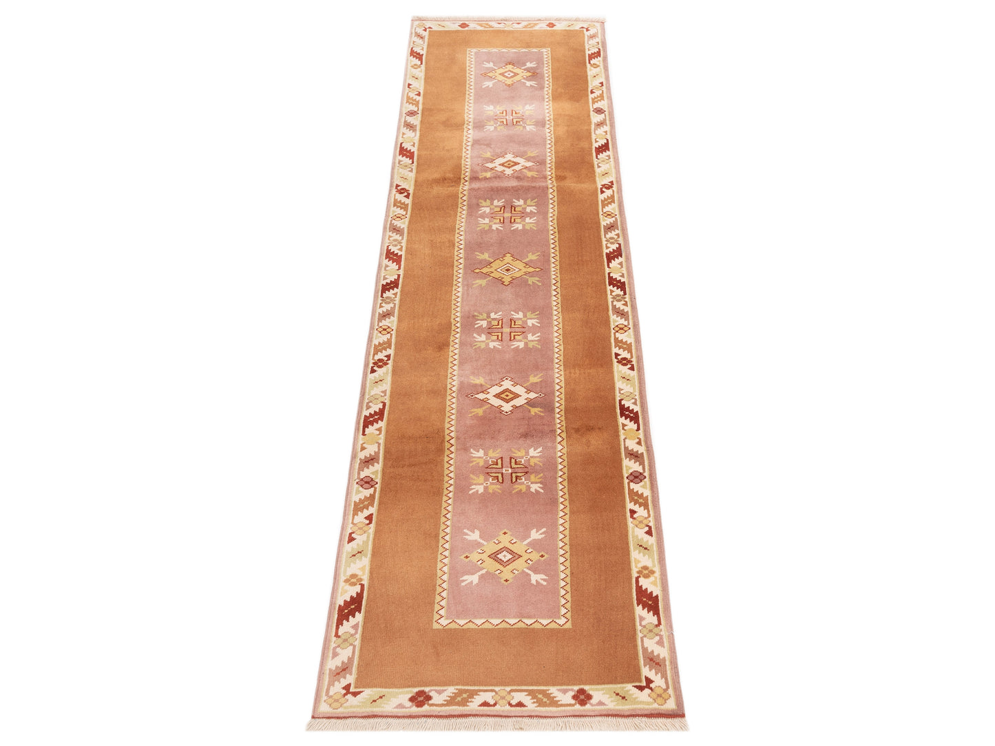 Milas 146117 Purple Brown 2.9x10.7 Hand Knotted Rug