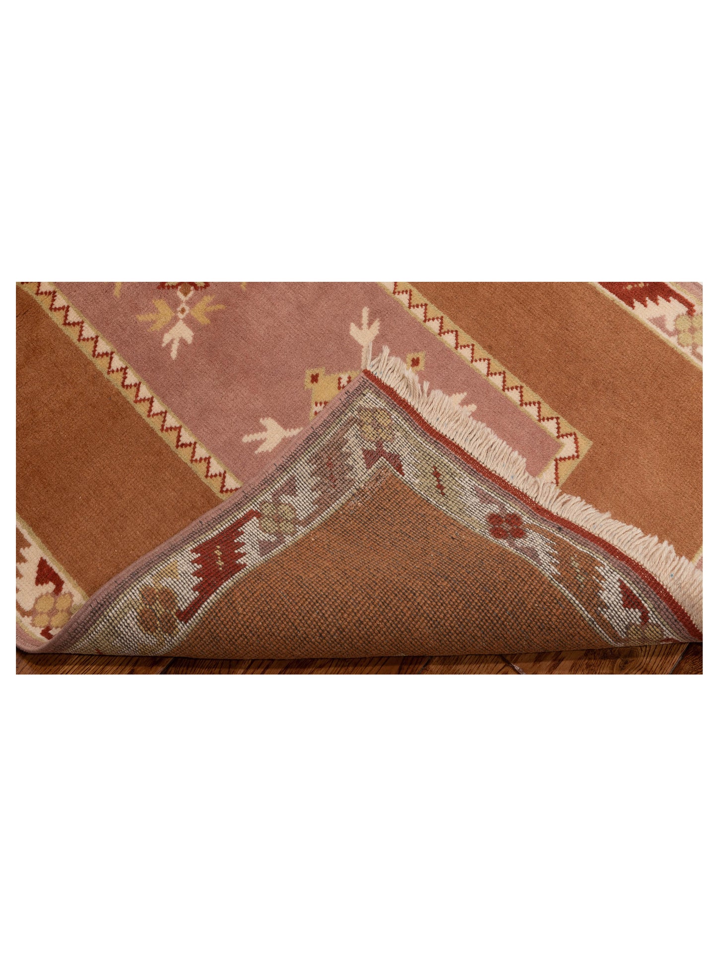 Milas 146117 Purple Brown 2.9x10.7 Hand Knotted Rug