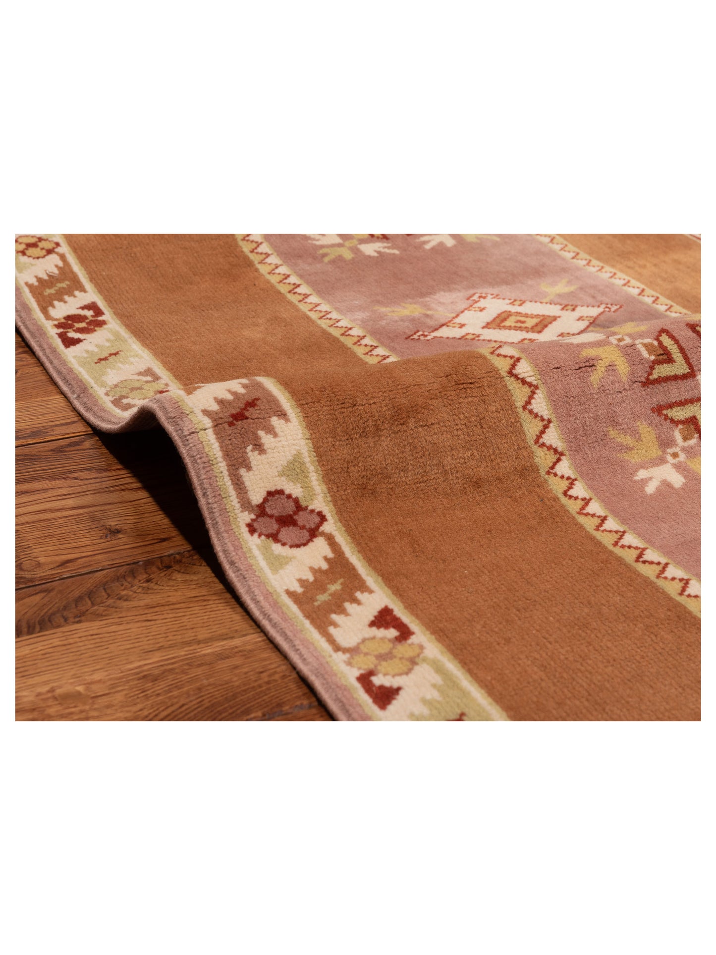 Milas 146117 Purple Brown 2.9x10.7 Hand Knotted Rug