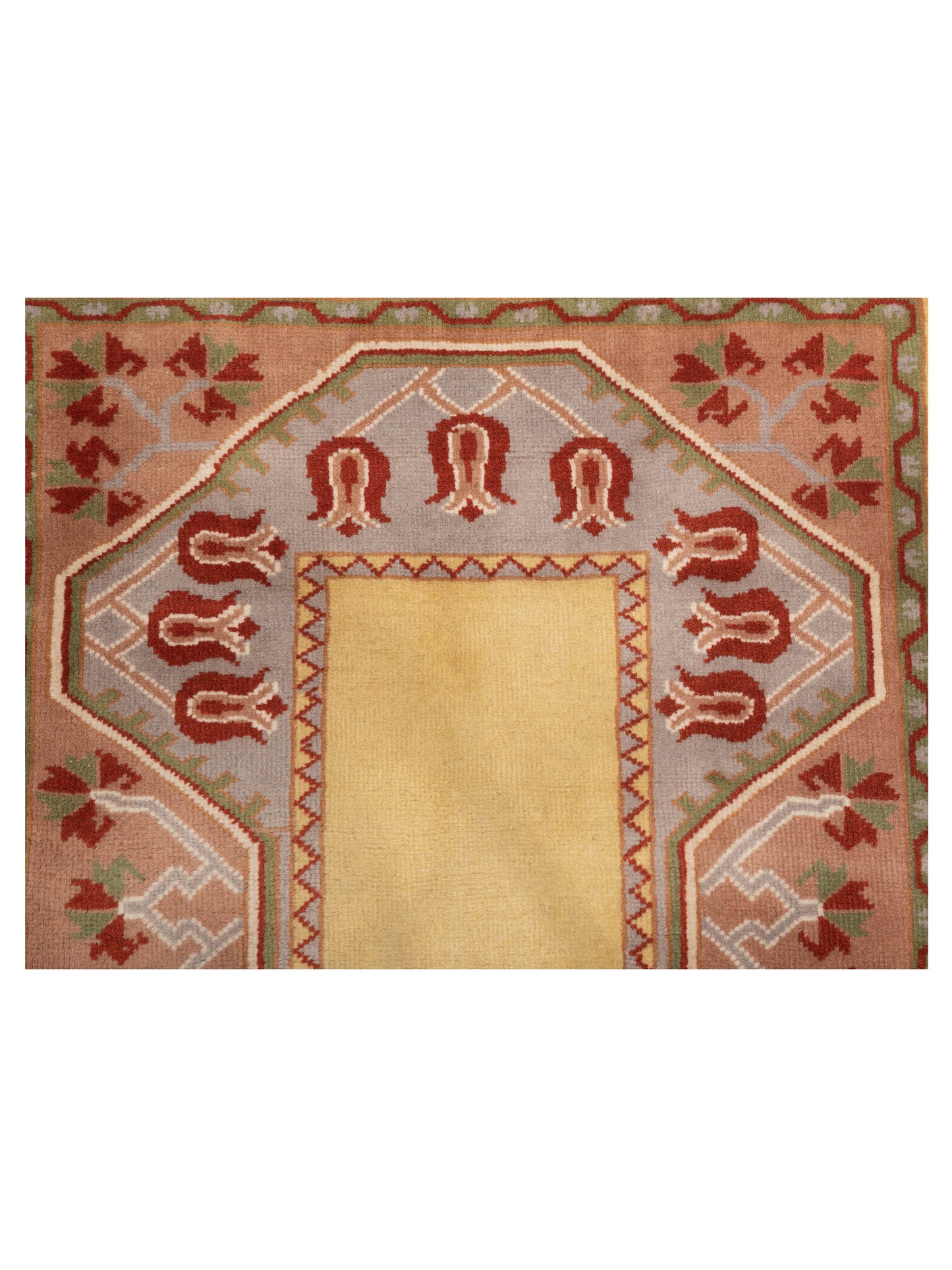 Milas 146120 Gold Brown 2.1x4.9 Hand Knotted Rug