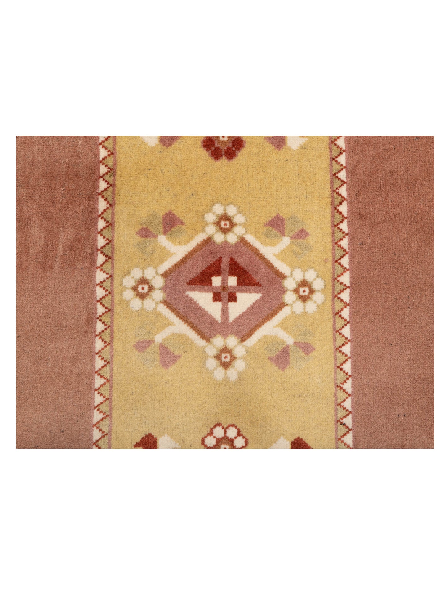Milas 146127 Gold Brown 2.9x10.8 Hand Knotted Rug