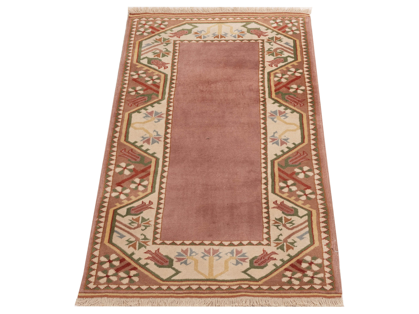 Milas 146131 Purple Ivory 2.10x50 Hand Knotted Rug