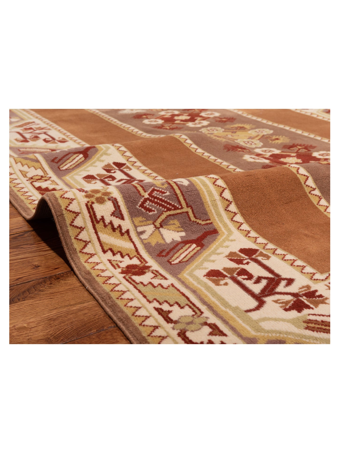 Milas 146132 Purple Ivory 5.7x8.1 Hand Knotted Rug