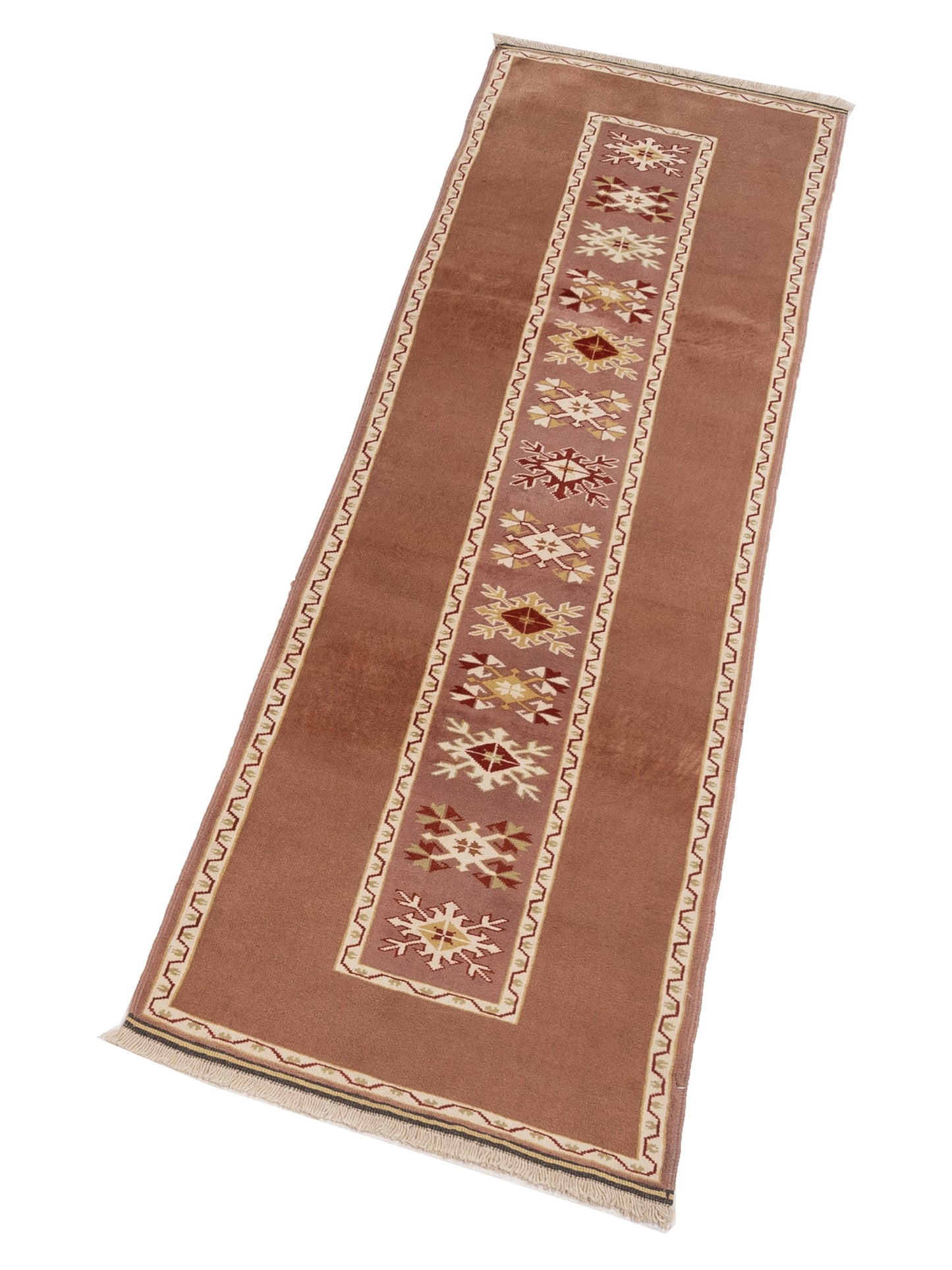 Milas 146143 Purple Brown 2.9x9.7 Hand Knotted Rug