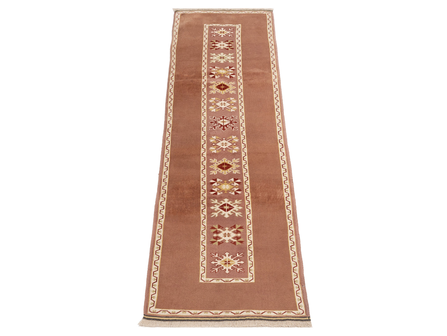 Milas 146143 Purple Brown 2.9x9.7 Hand Knotted Rug