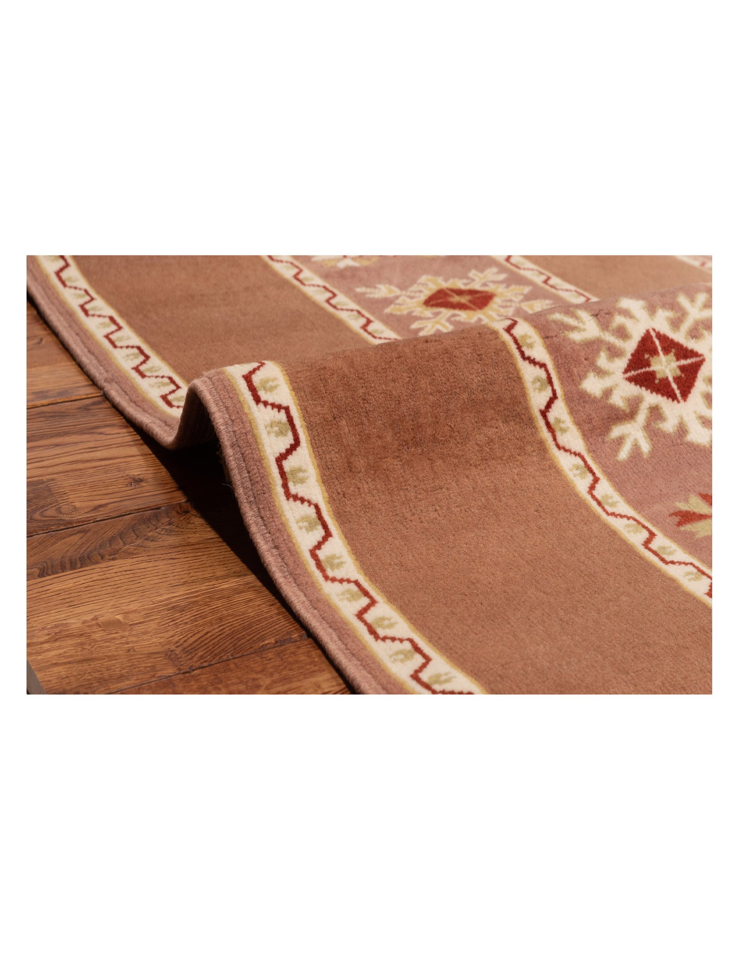 Milas 146143 Purple Brown 2.9x9.7 Hand Knotted Rug
