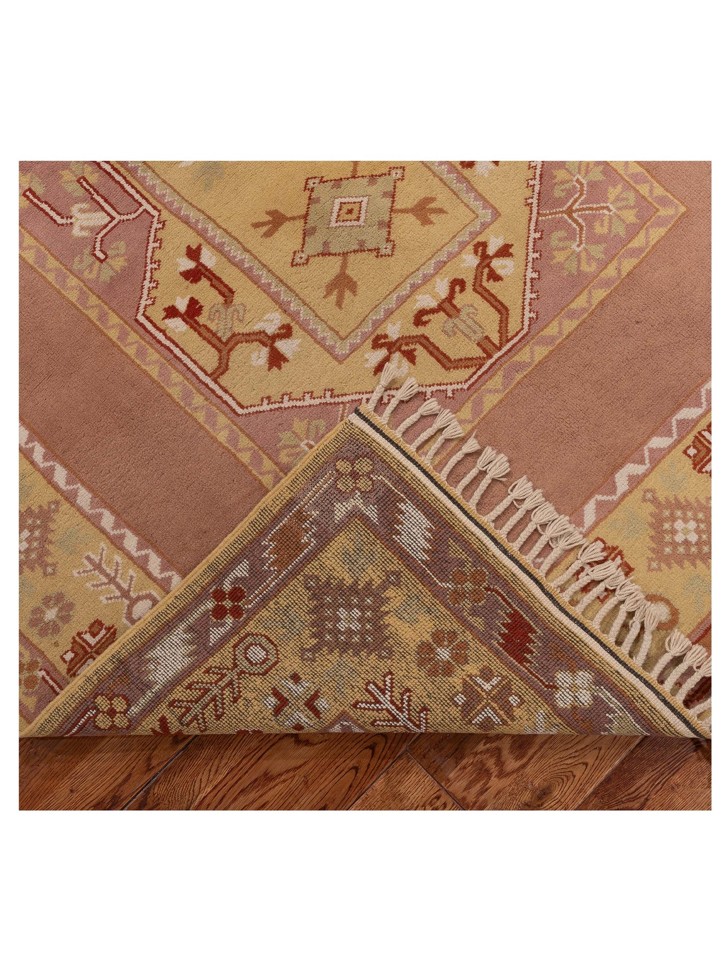 Milas 146146 Purple Gold 5.5x9.4 Hand Knotted Rug