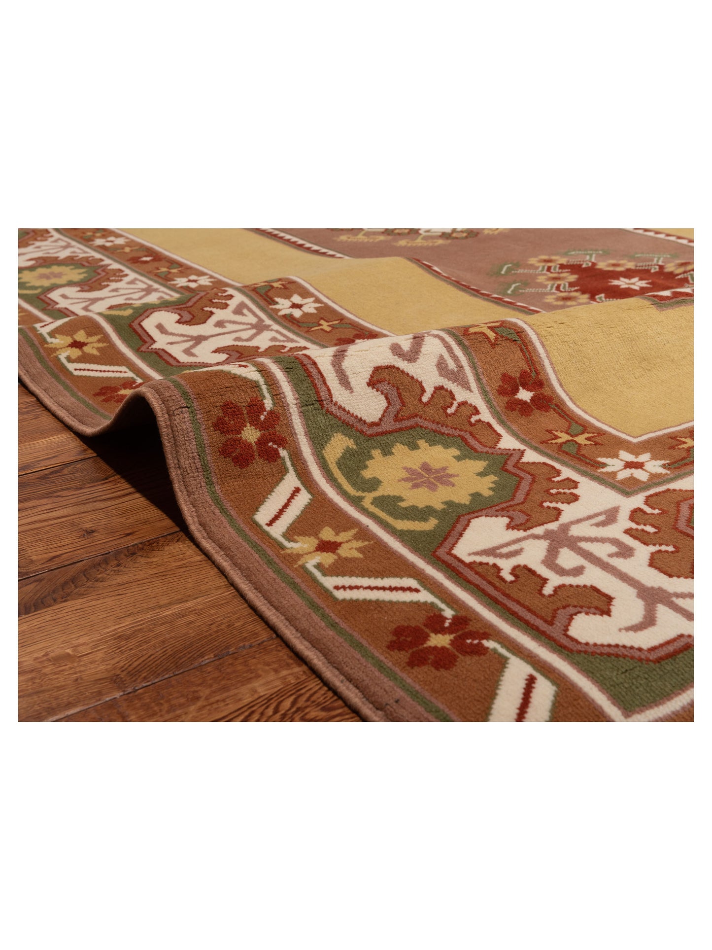 Milas 146150 Plum Green 6.5x10.5 Hand Knotted Rug