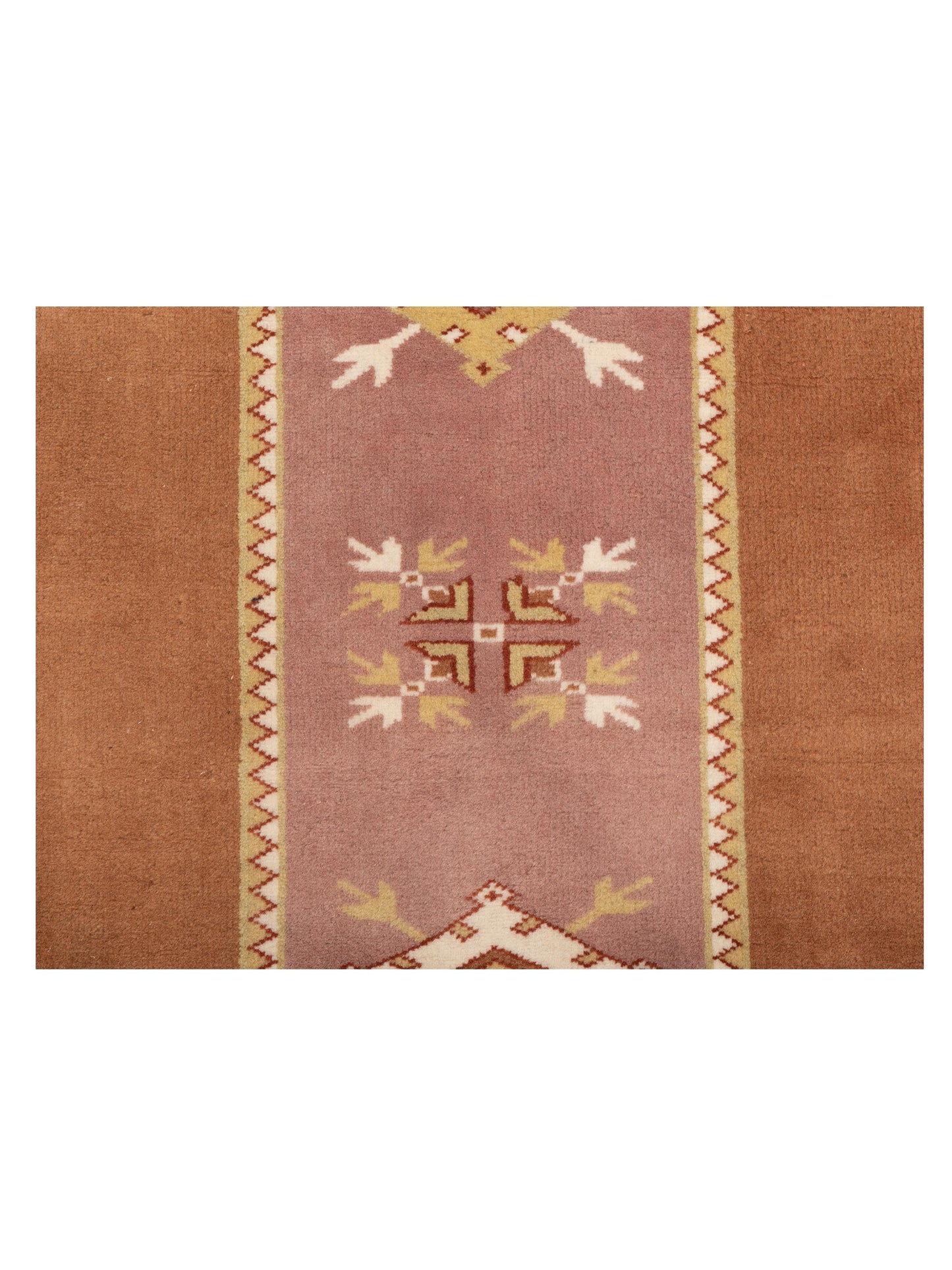 Milas 146151 Purple Brown 2.10x9.4 Hand Knotted Rug