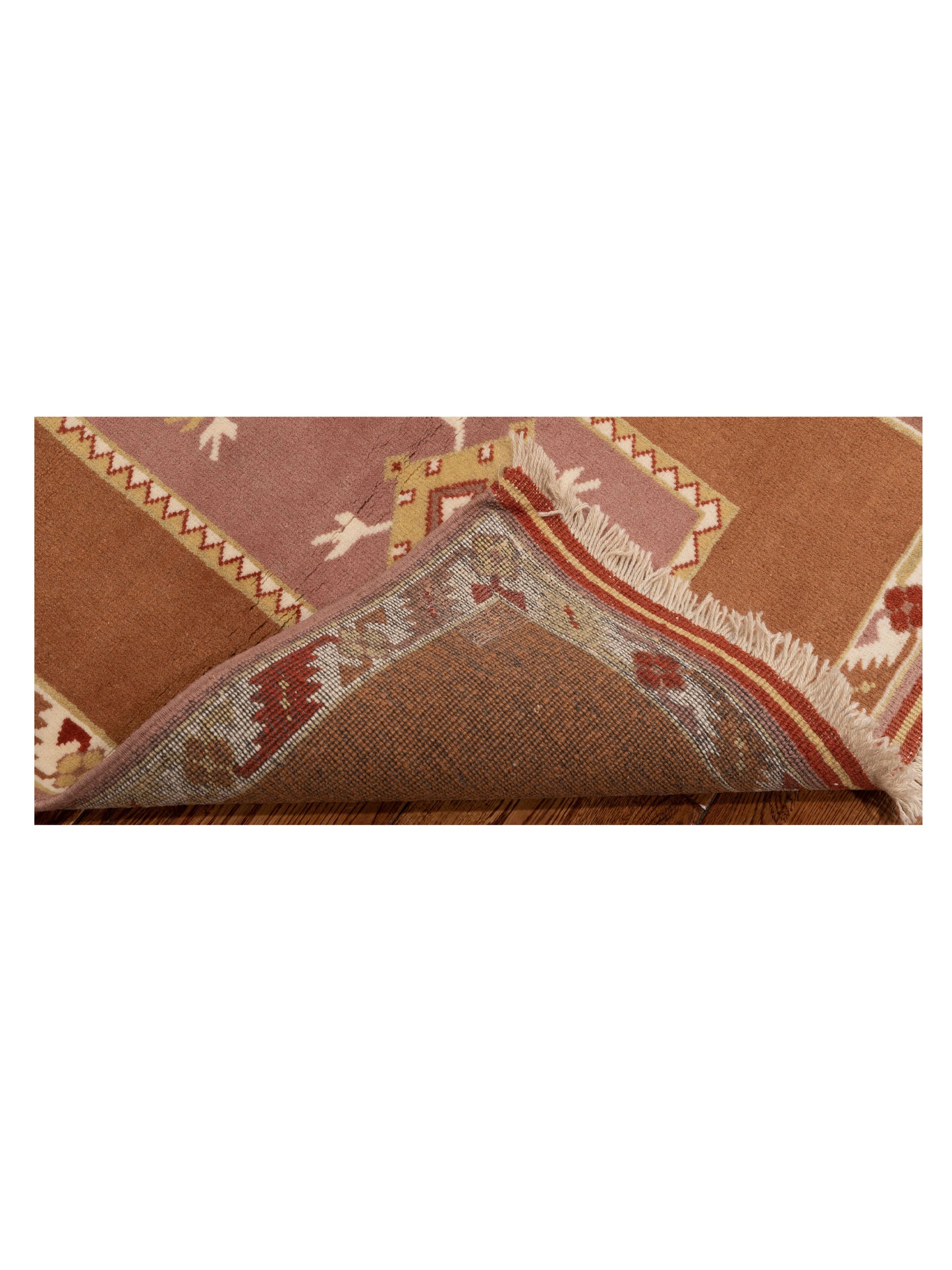 Milas 146151 Purple Brown 2.10x9.4 Hand Knotted Rug