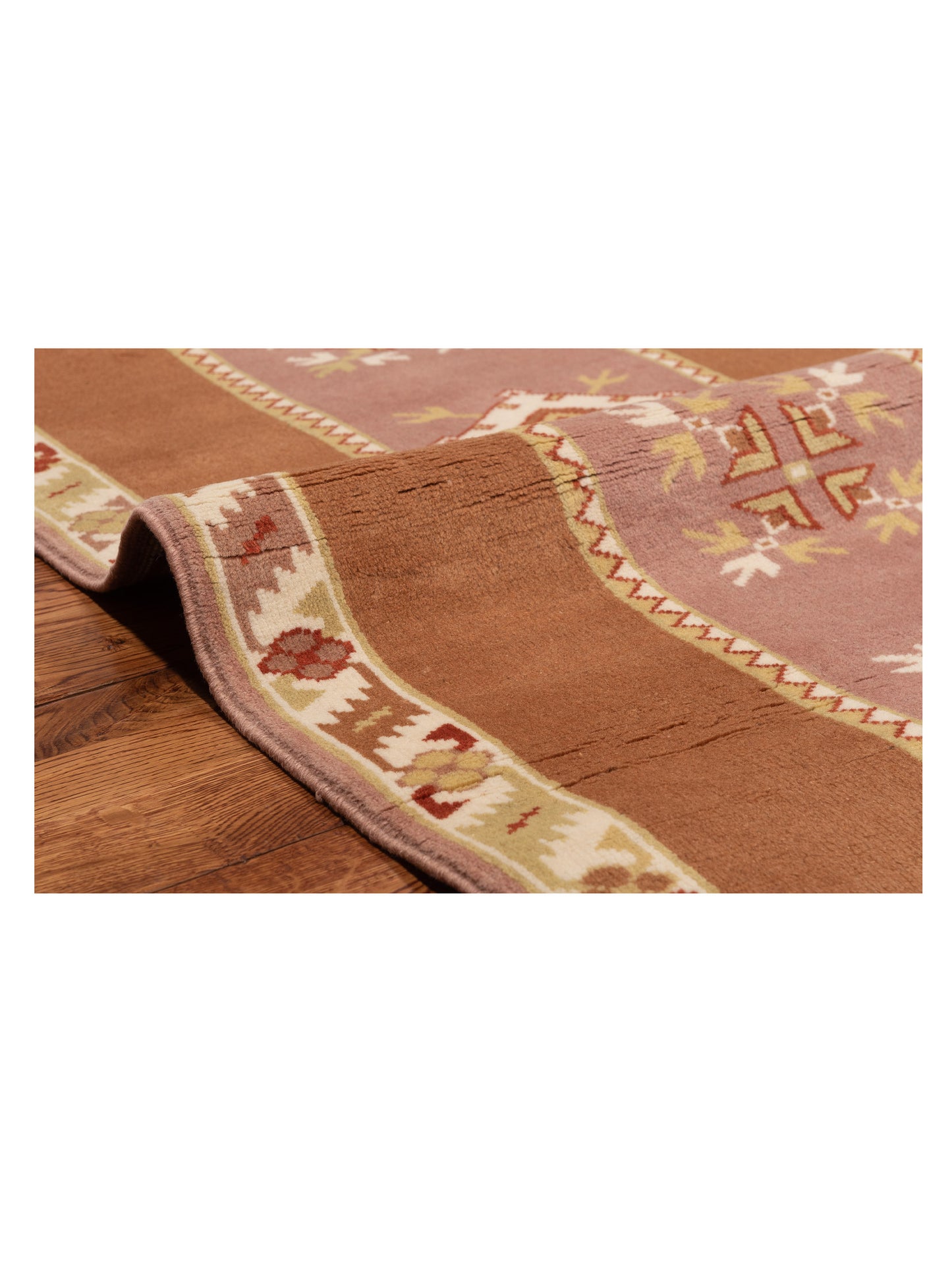 Milas 146151 Purple Brown 2.10x9.4 Hand Knotted Rug
