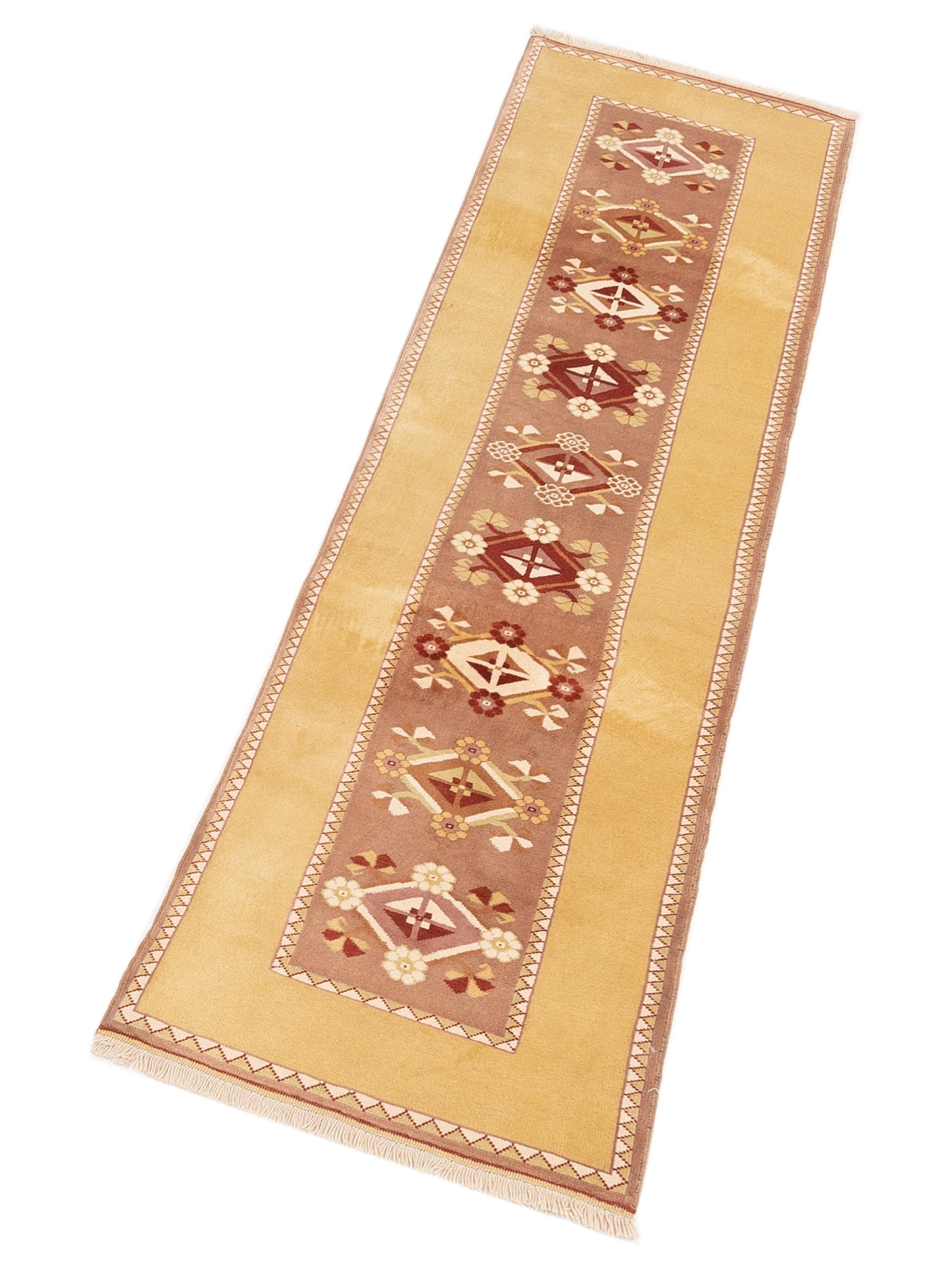 Milas 146157 Purple Gold 2.8x9.11 Hand Knotted Rug