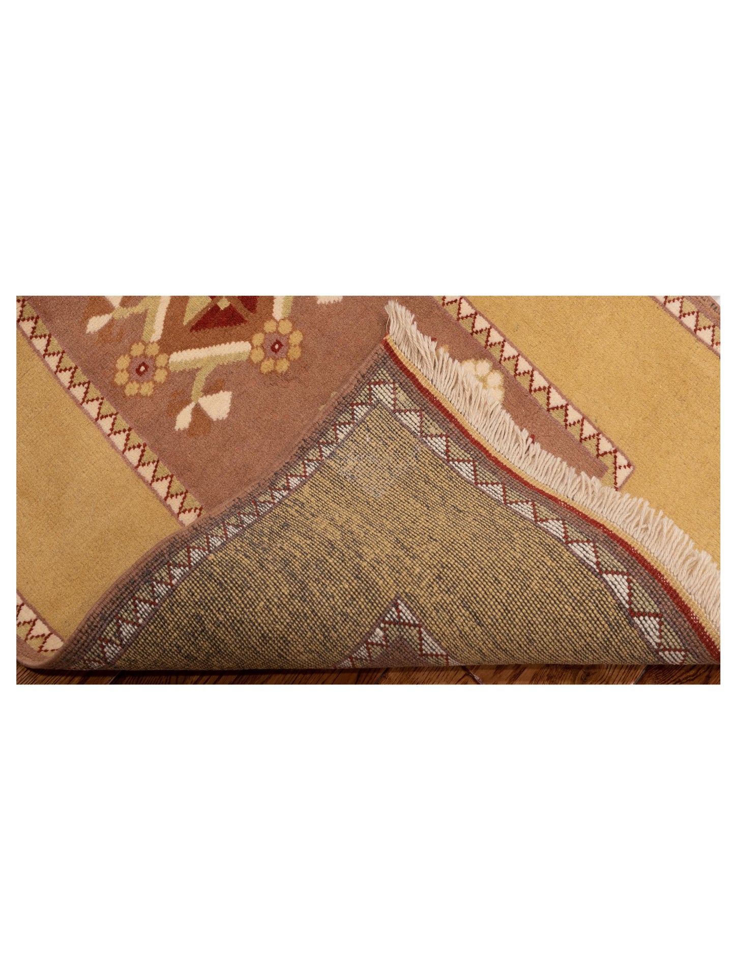 Milas 146157 Purple Gold 2.8x9.11 Hand Knotted Rug