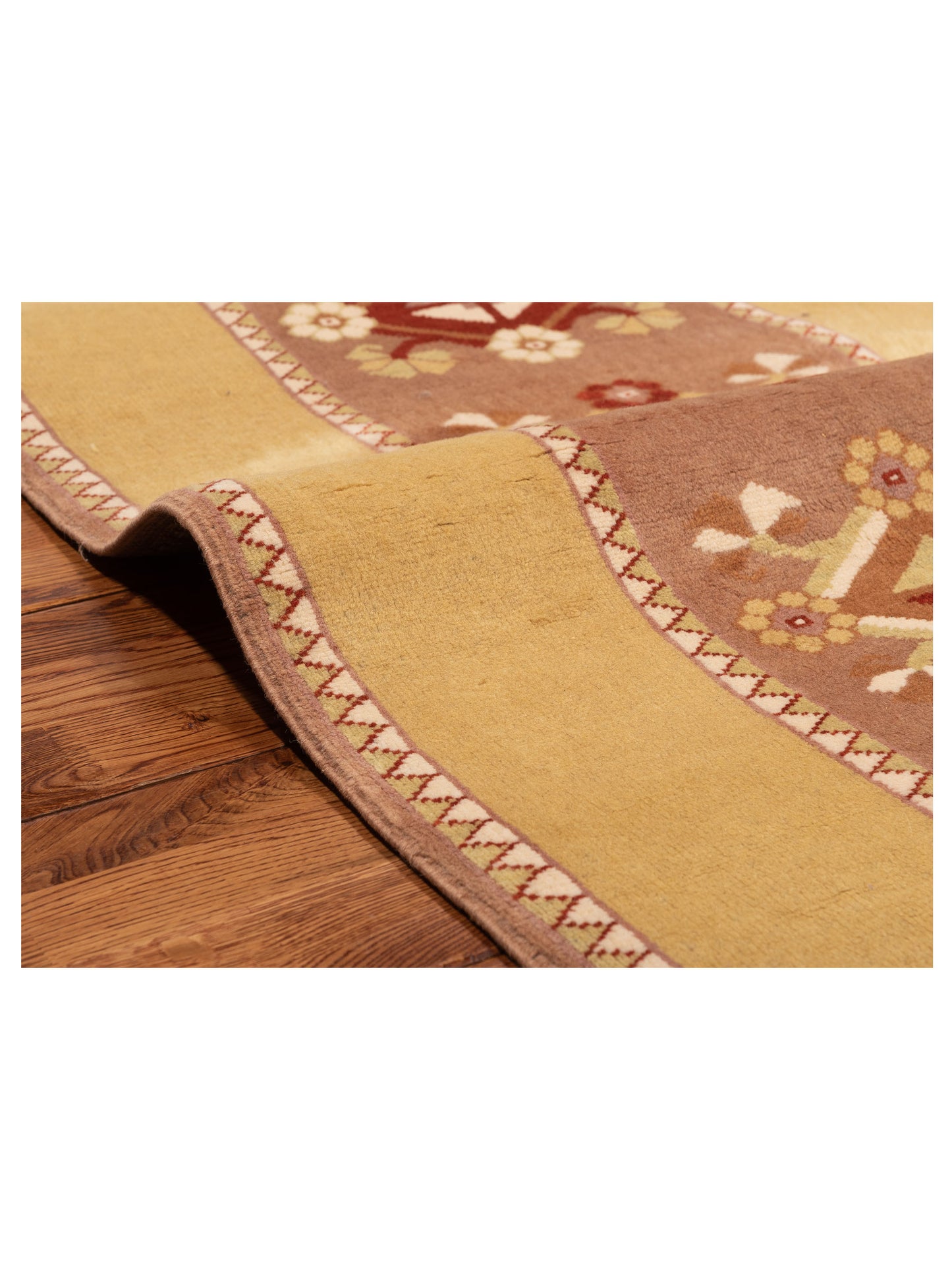 Milas 146157 Purple Gold 2.8x9.11 Hand Knotted Rug