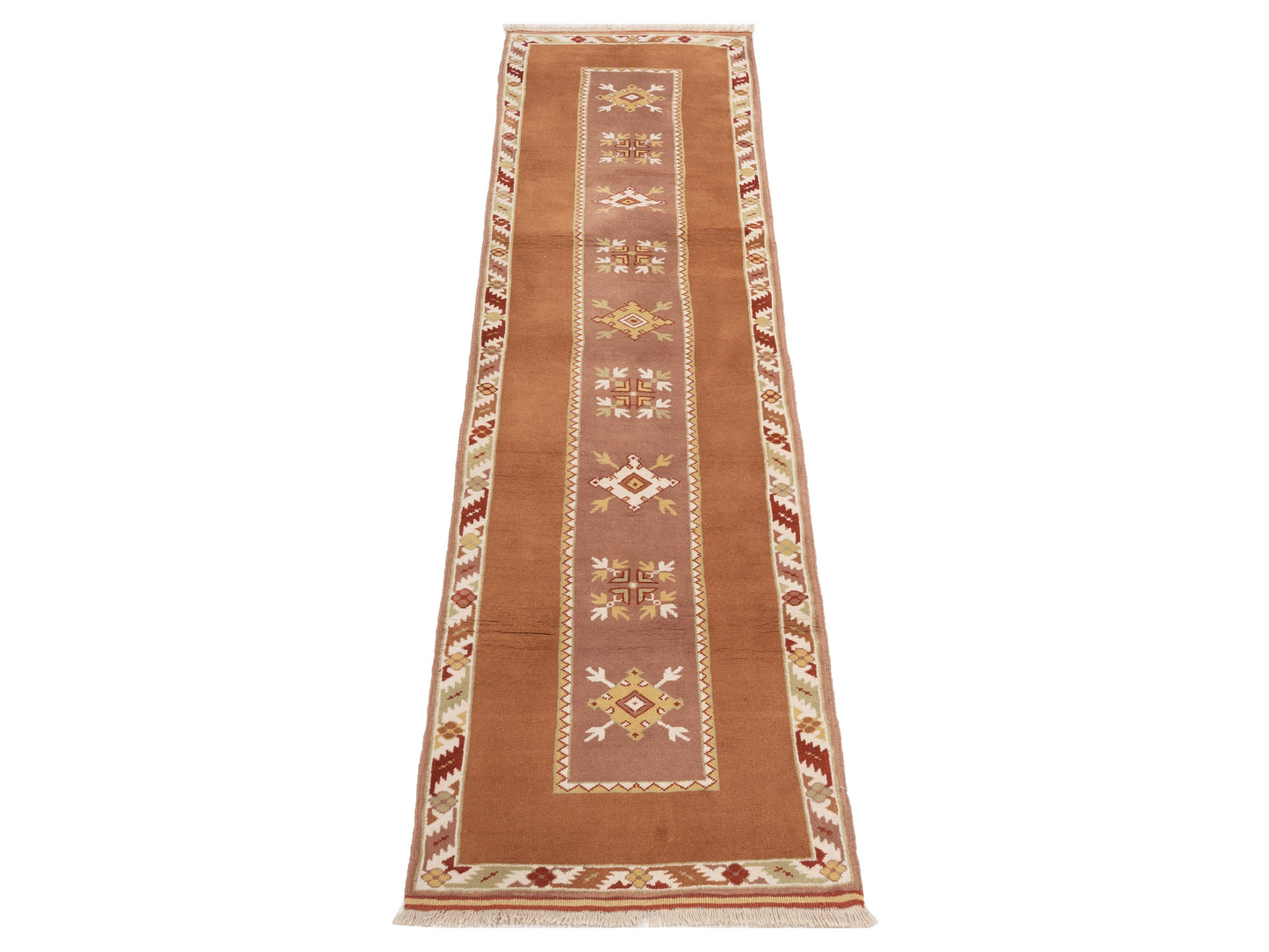 Milas 146159 Brown Brown 2.9x10.2 Hand Knotted Rug