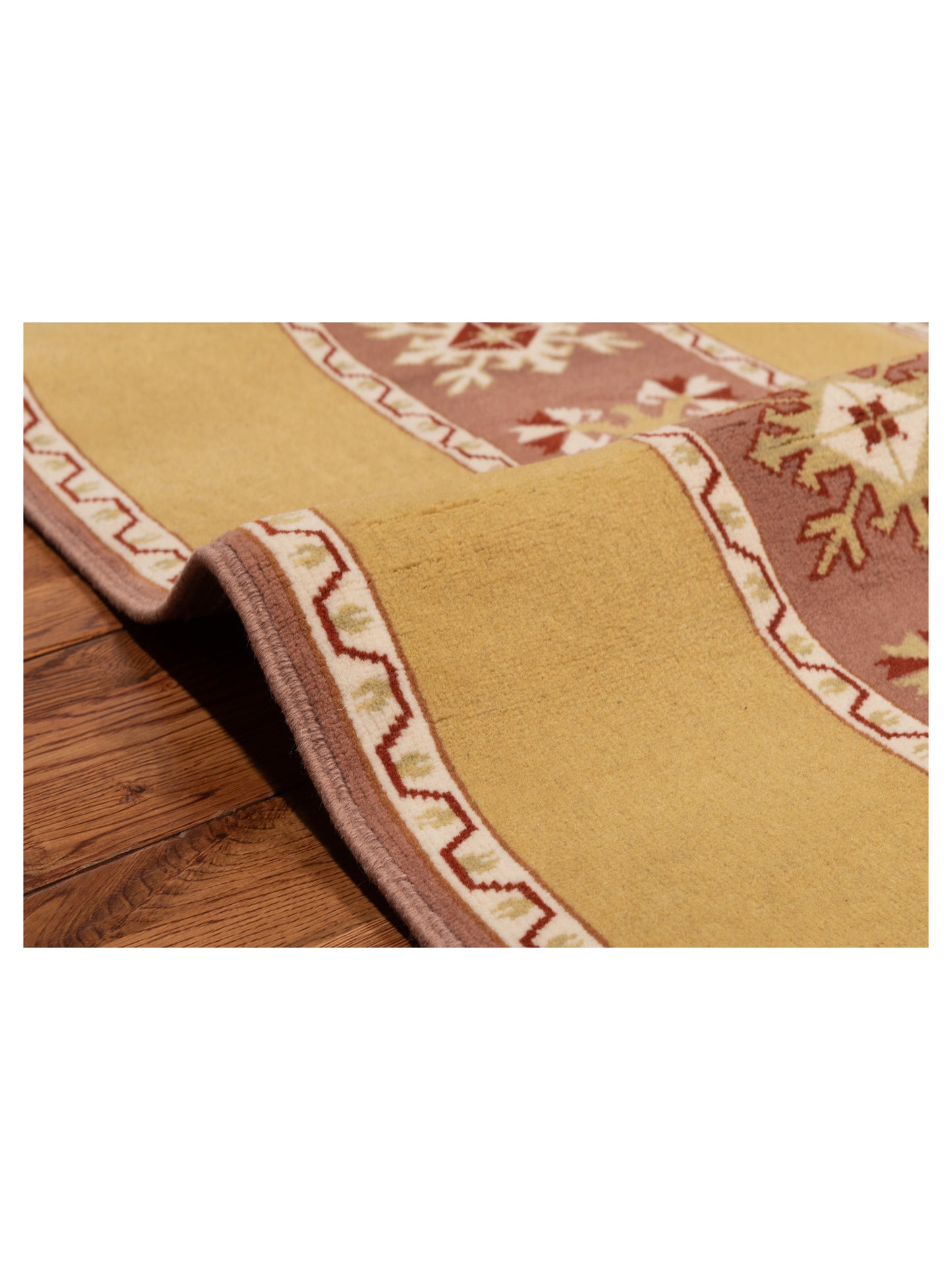 Milas 146166 Purple Gold 2.9x10.8 Hand Knotted Rug