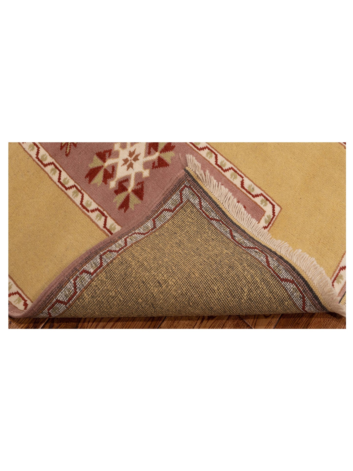 Milas 146170 Purple Gold 2.10x10.5 Hand Knotted Rug