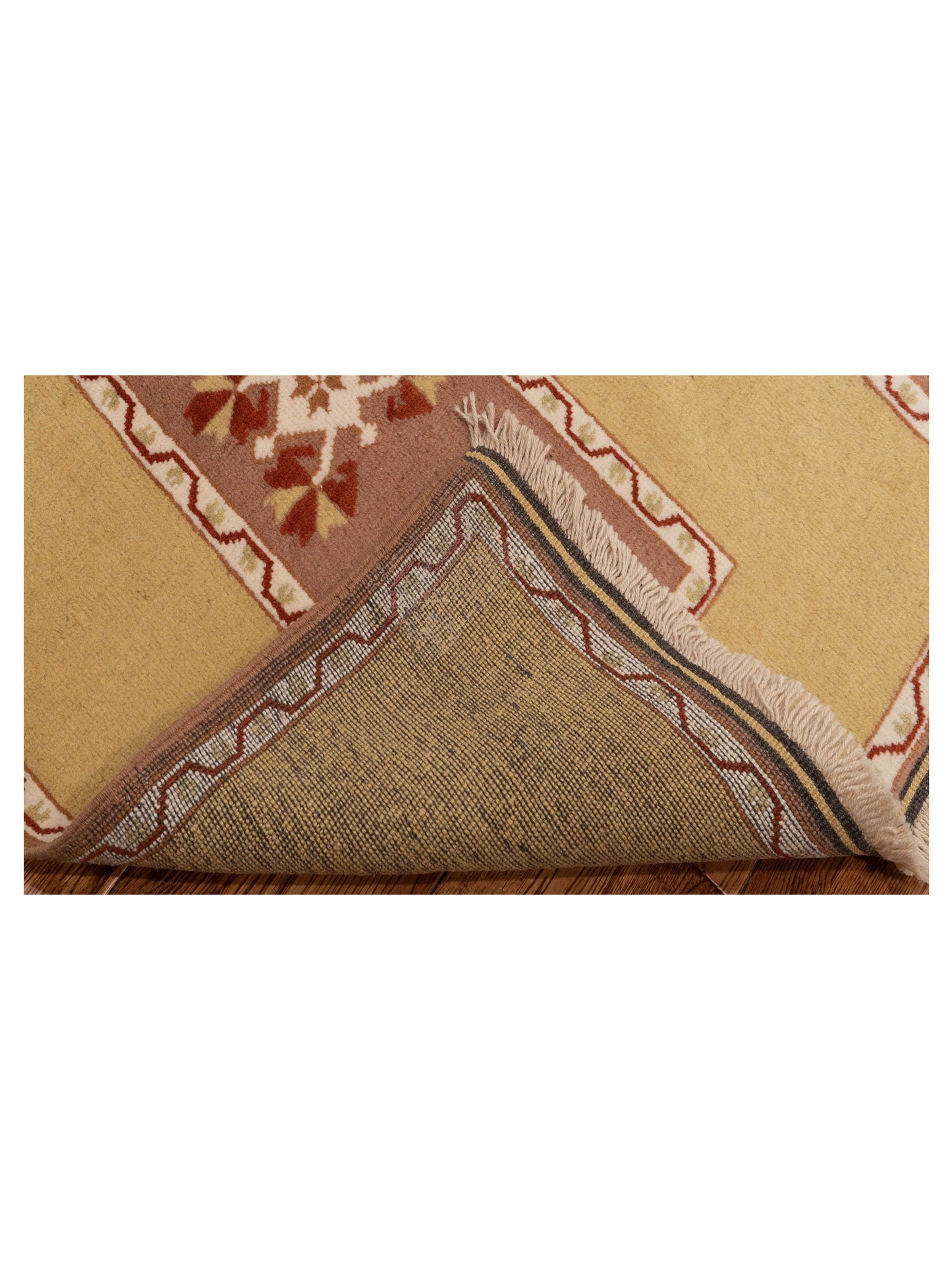 Milas 146172 Purple Gold 2.10x10.1 Hand Knotted Rug
