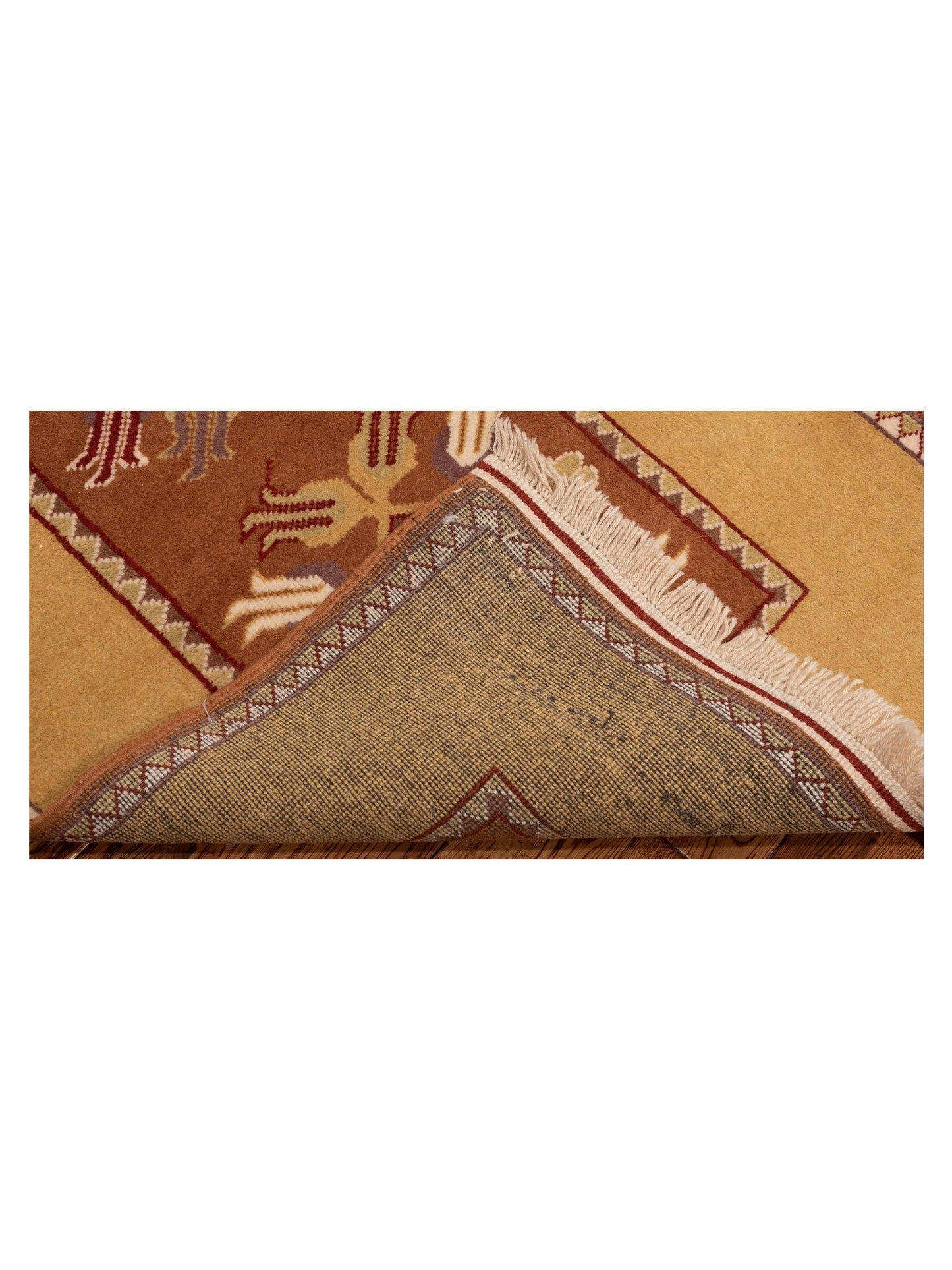 Milas 146175 Brown Gold 2.8x5.2 Hand Knotted Rug