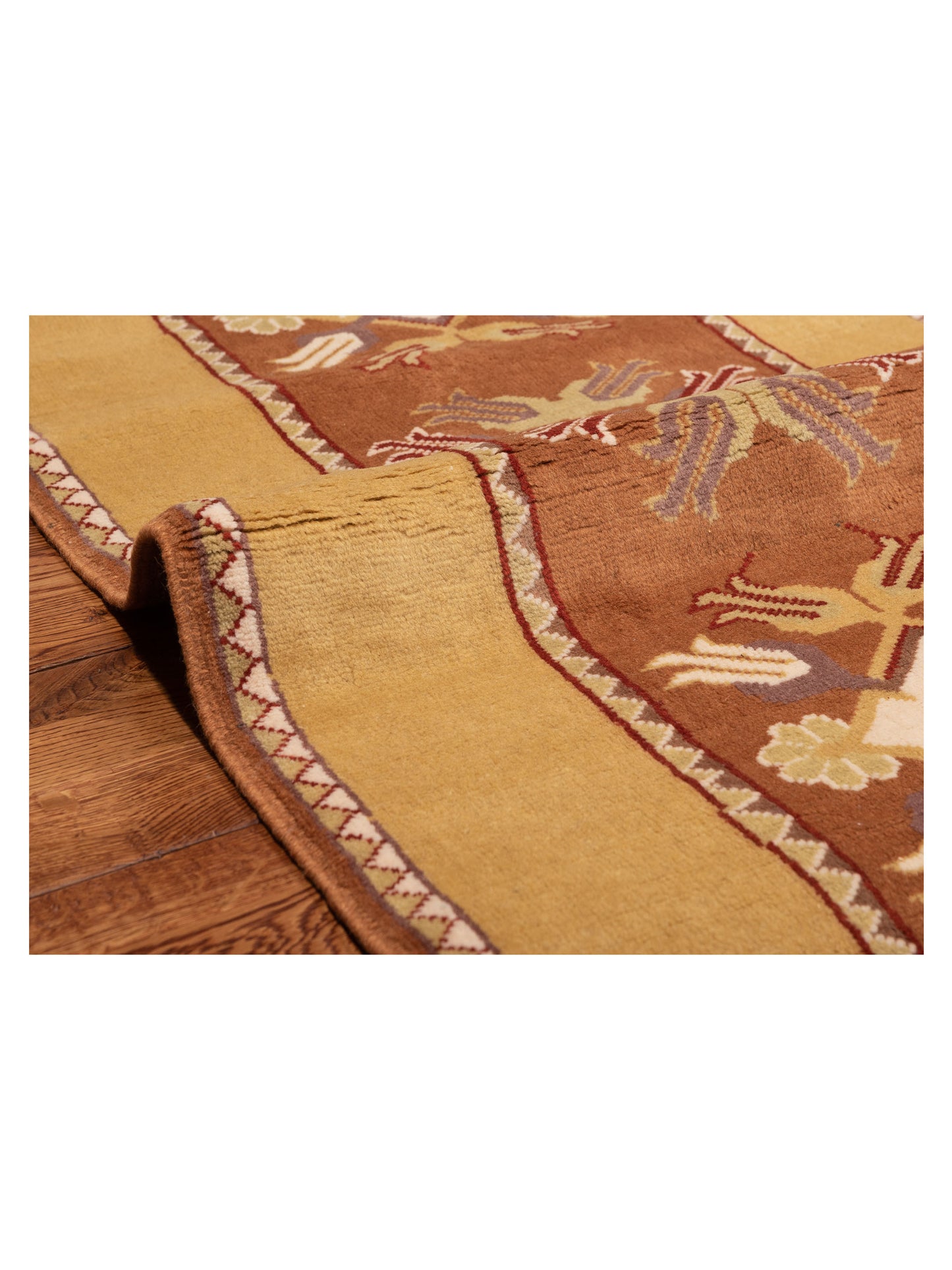 Milas 146175 Brown Gold 2.8x5.2 Hand Knotted Rug