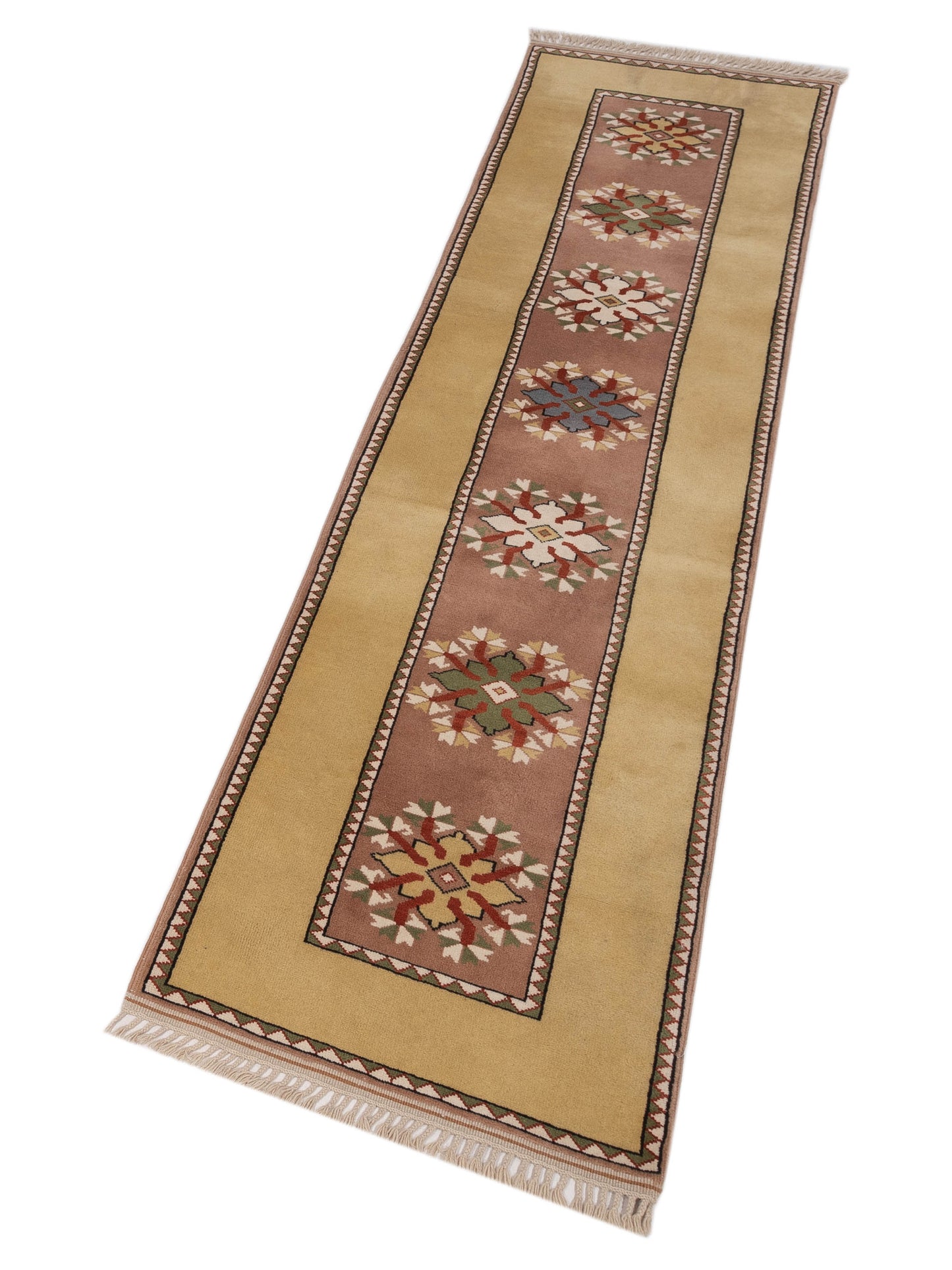 Milas 146196 Brown Gold 2.8x9.10 Hand Knotted Rug