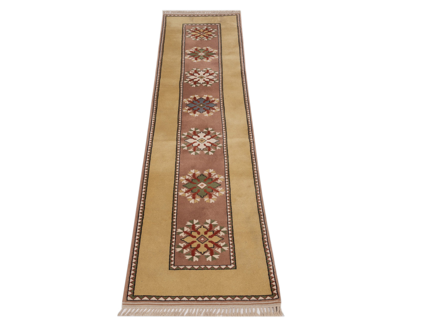 Milas 146196 Brown Gold 2.8x9.10 Hand Knotted Rug