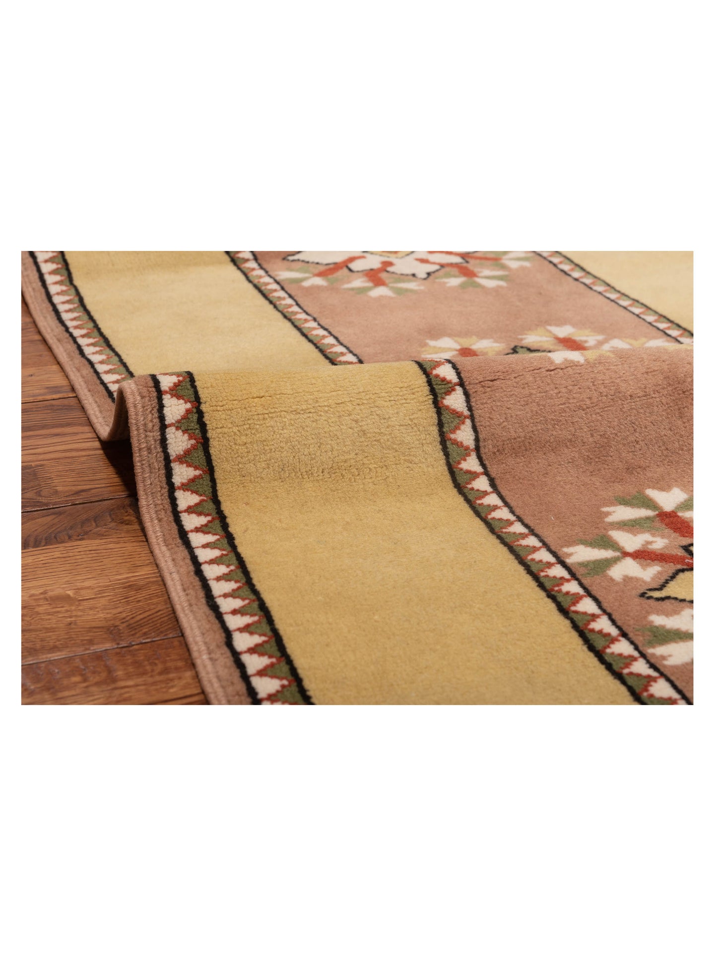 Milas 146196 Brown Gold 2.8x9.10 Hand Knotted Rug