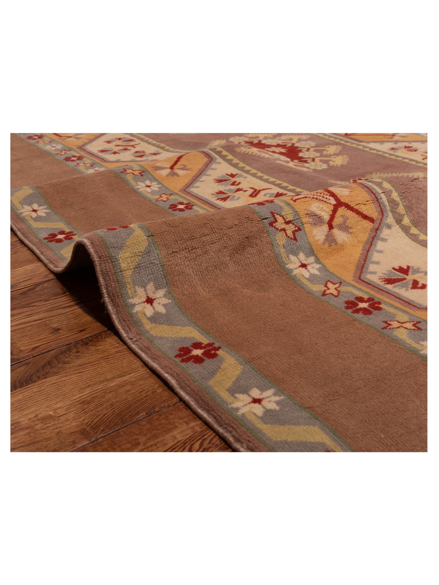 Milas 146203 Purple Brown 5.5x8.9 Hand Knotted Rug