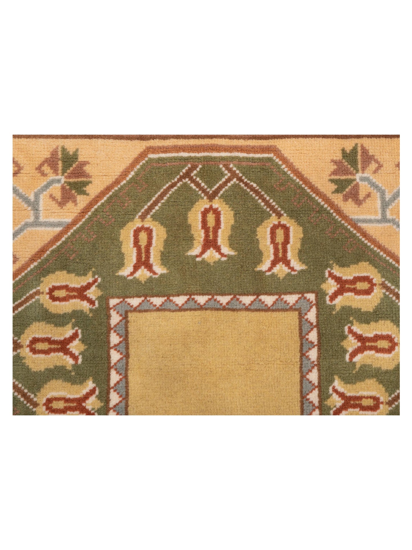 Milas 146205 Gold Green 2.9x5.1 Hand Knotted Rug