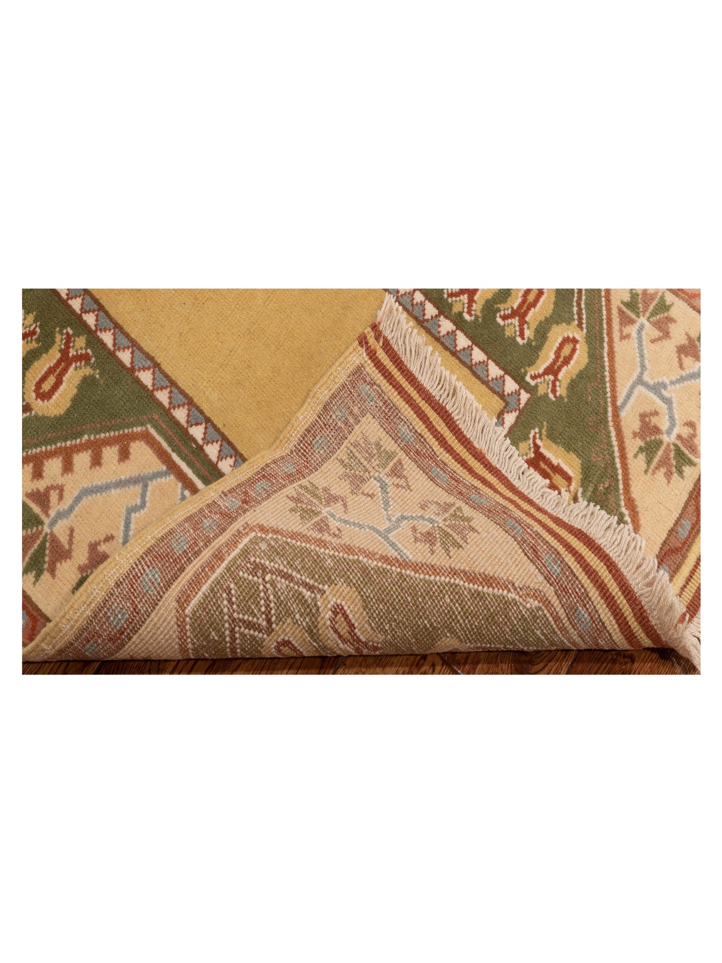 Milas 146205 Gold Green 2.9x5.1 Hand Knotted Rug