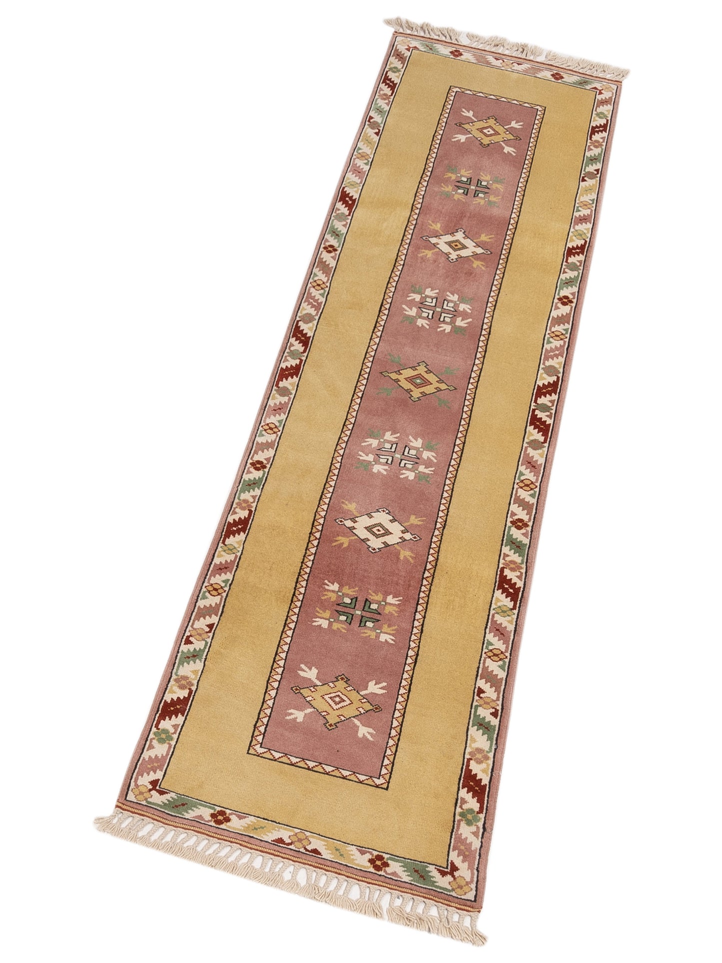 Milas 146209 Purple Gold 2.8x10.3 Hand Knotted Rug