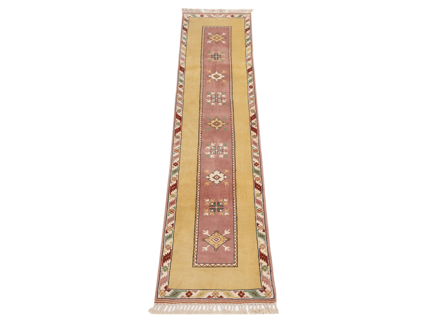 Milas 146209 Purple Gold 2.8x10.3 Hand Knotted Rug