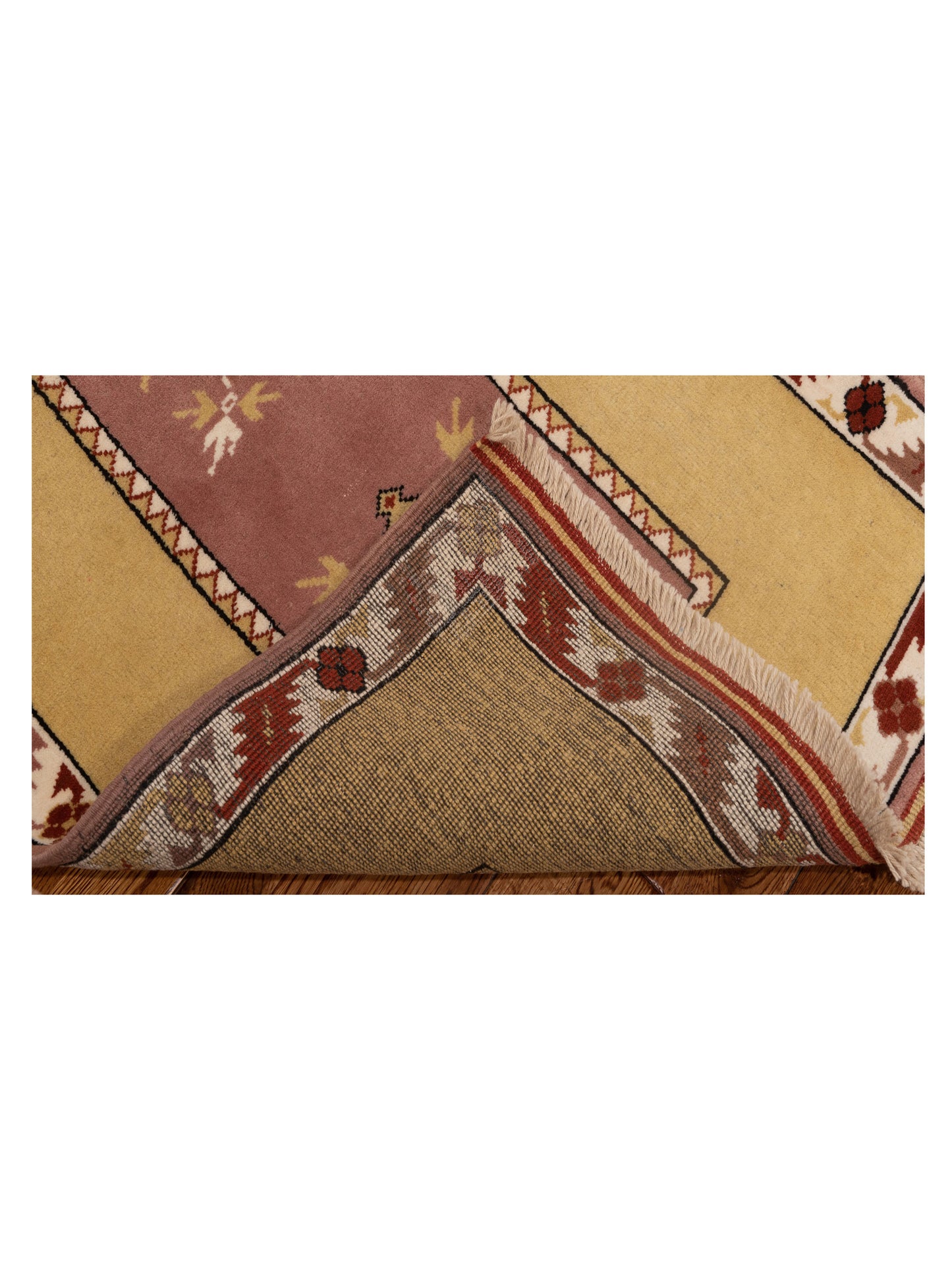 Milas 146216 Purple Gold 2.10x9.10 Hand Knotted Rug