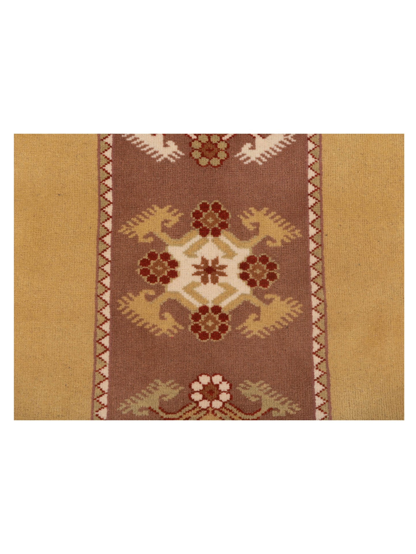 Milas 146220 Purple Gold 2.10x10.2 Hand Knotted Rug
