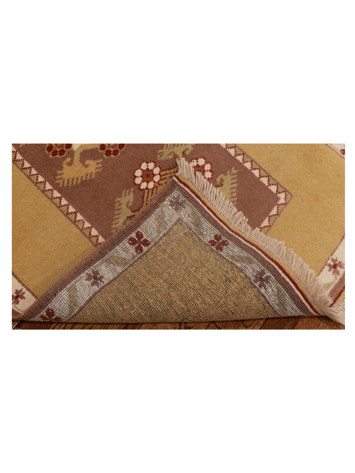 Milas 146220 Purple Gold 2.10x10.2 Hand Knotted Rug