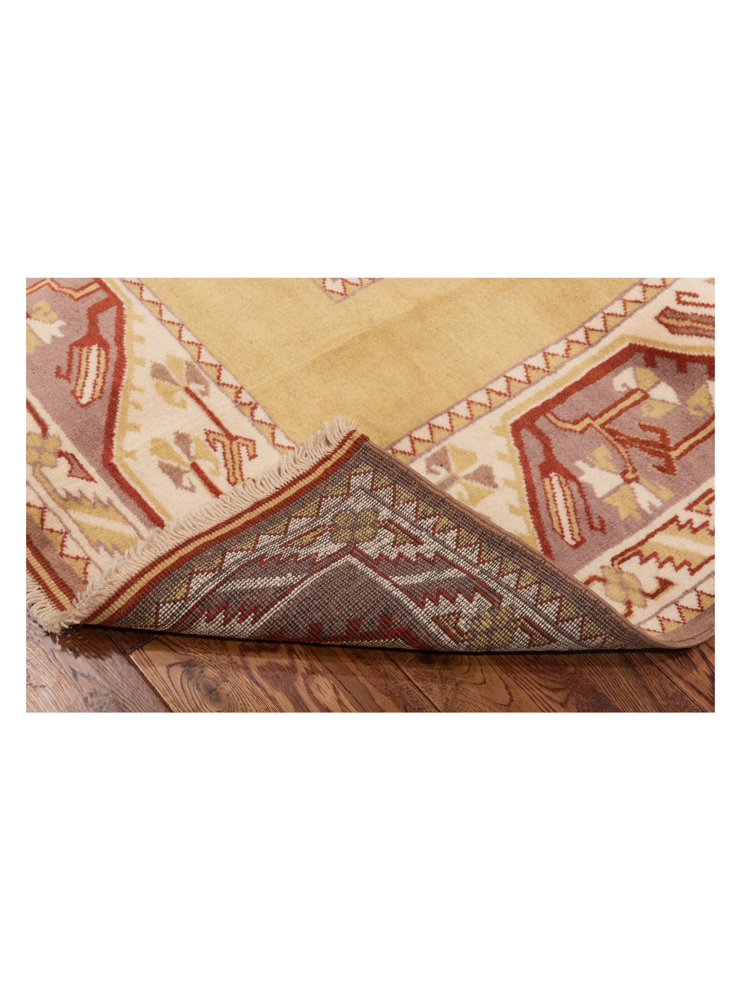Milas 146221 Purple Ivory 5.6x8.4 Hand Knotted Rug